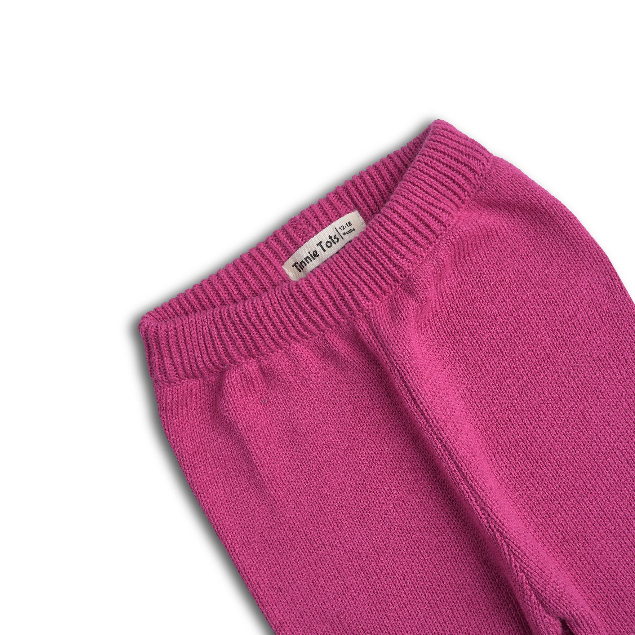 Floral Pink Crochet Sweater Set (2pc)