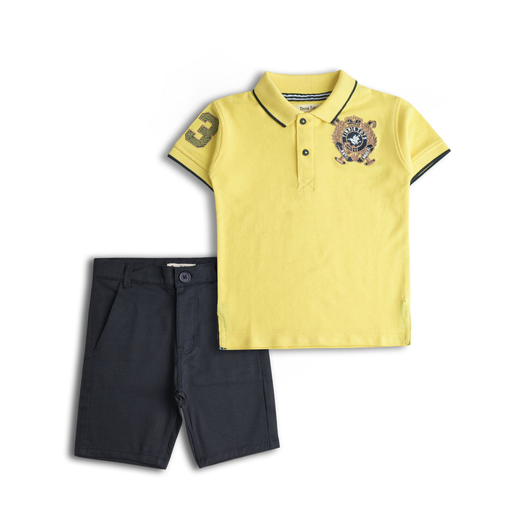Yellow Signature Polo 2Pc Set