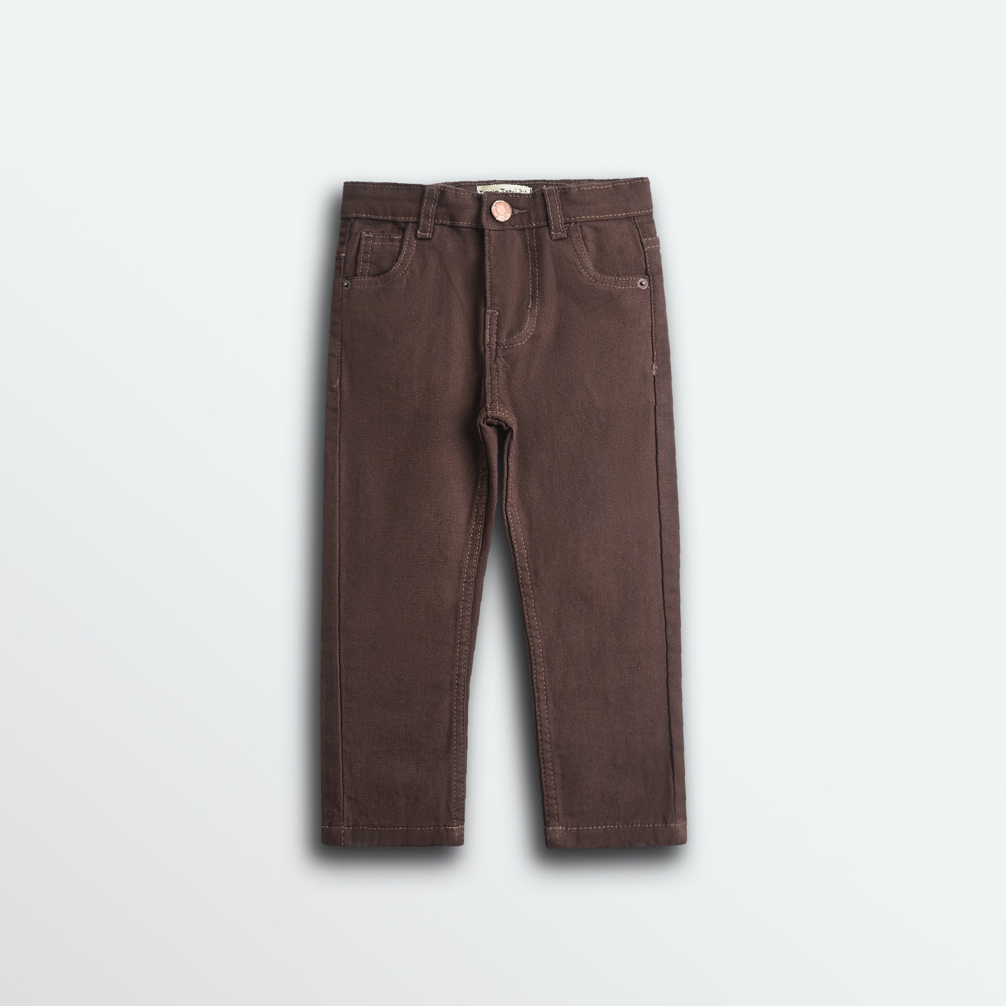 Chocolate Brown Cotton Jeans