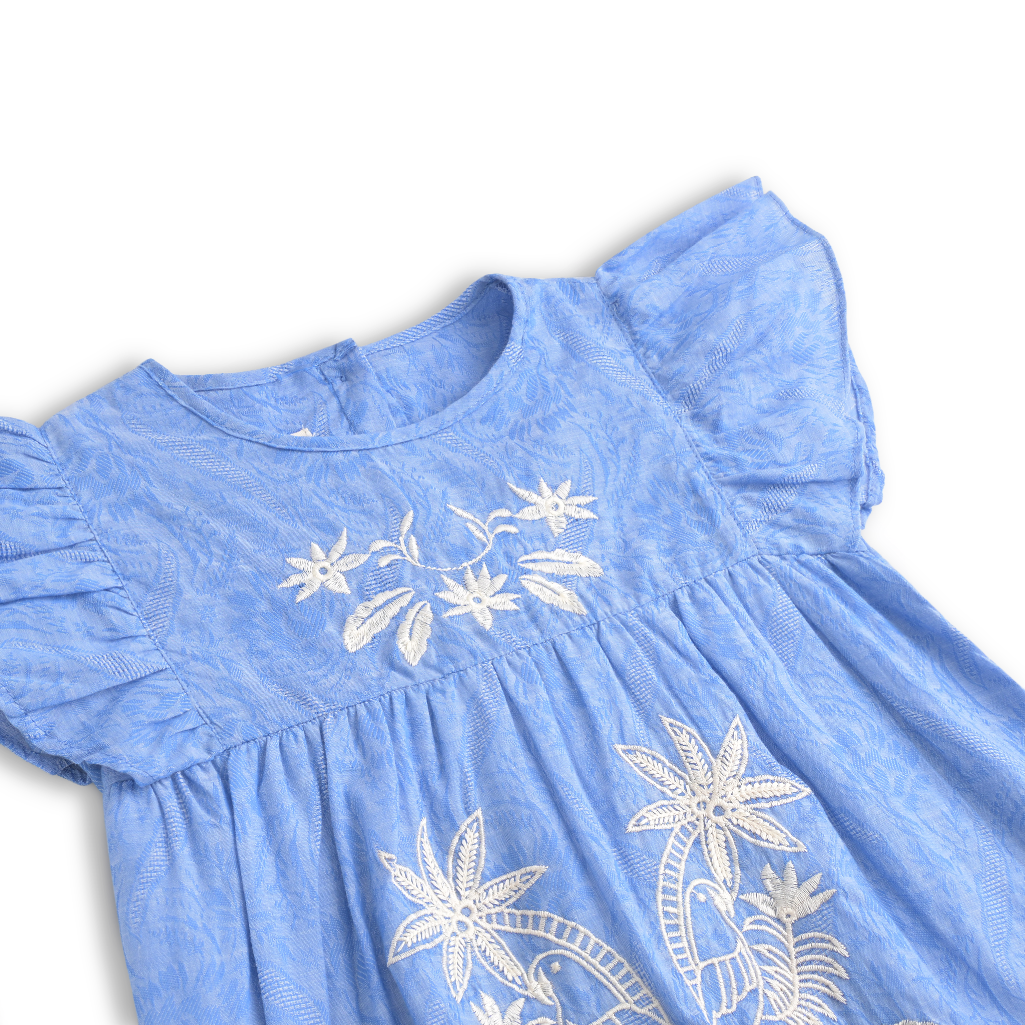 Tropical Embroidered Dress