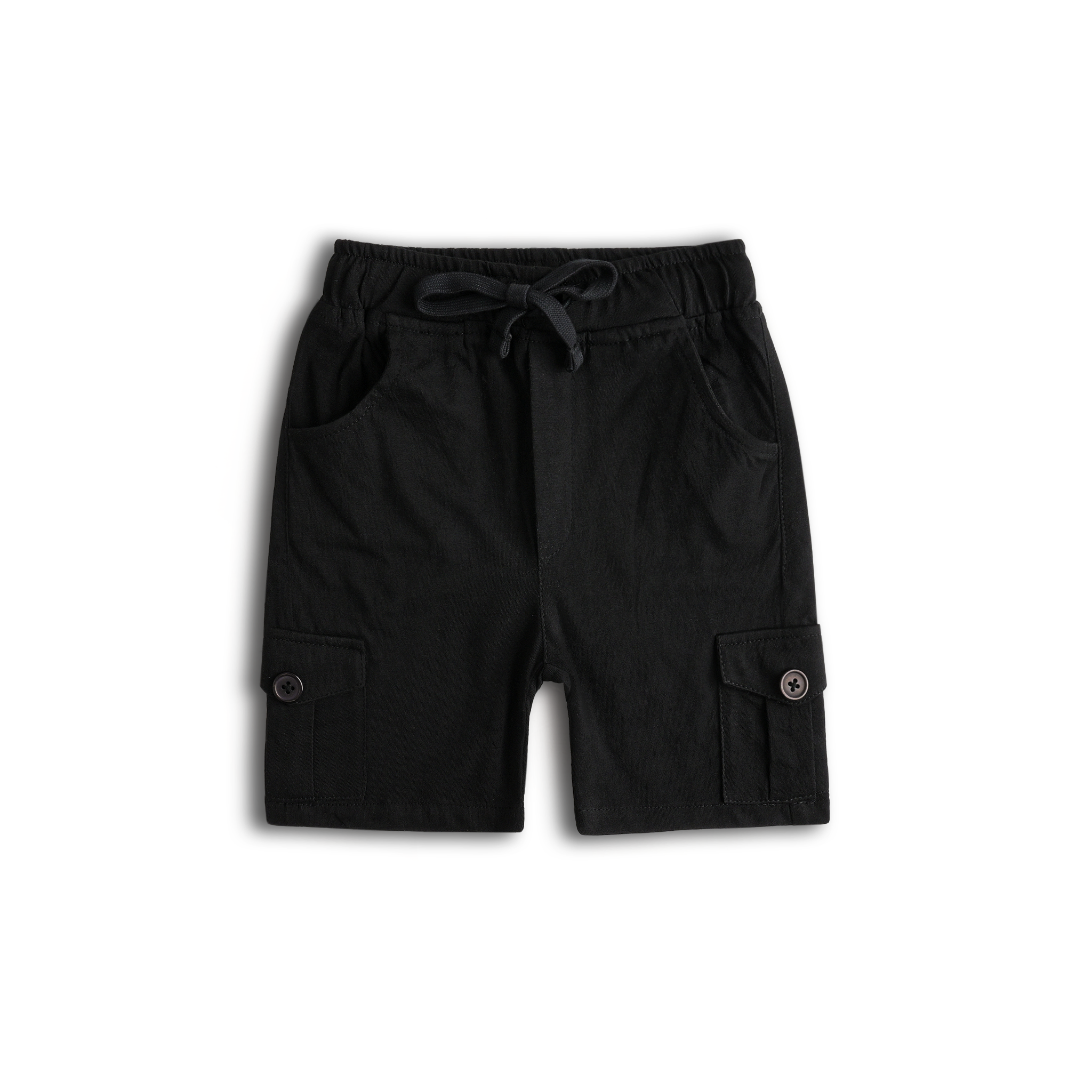 Jet Black Jersey Shorts