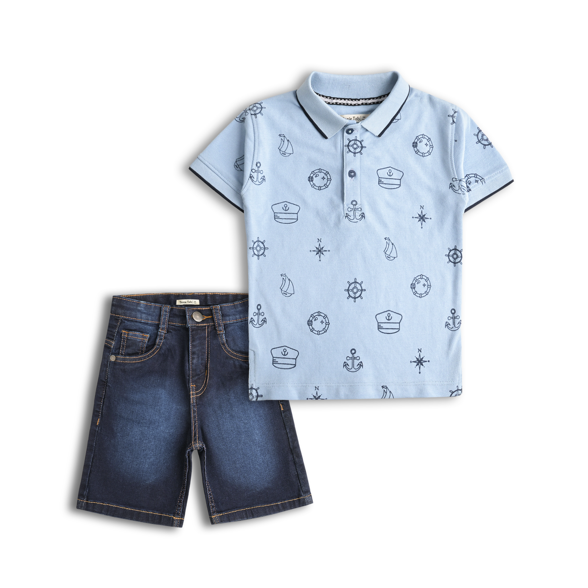 Little Captain Polo 2Pc Set