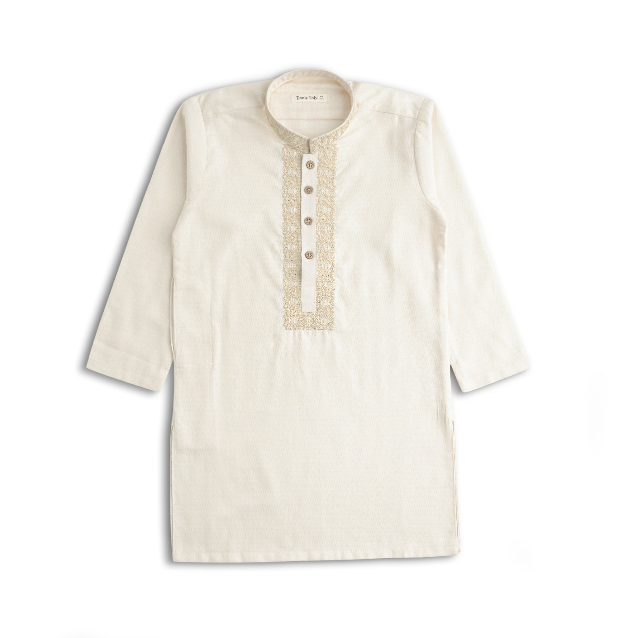 Off White Embroidered Kurta