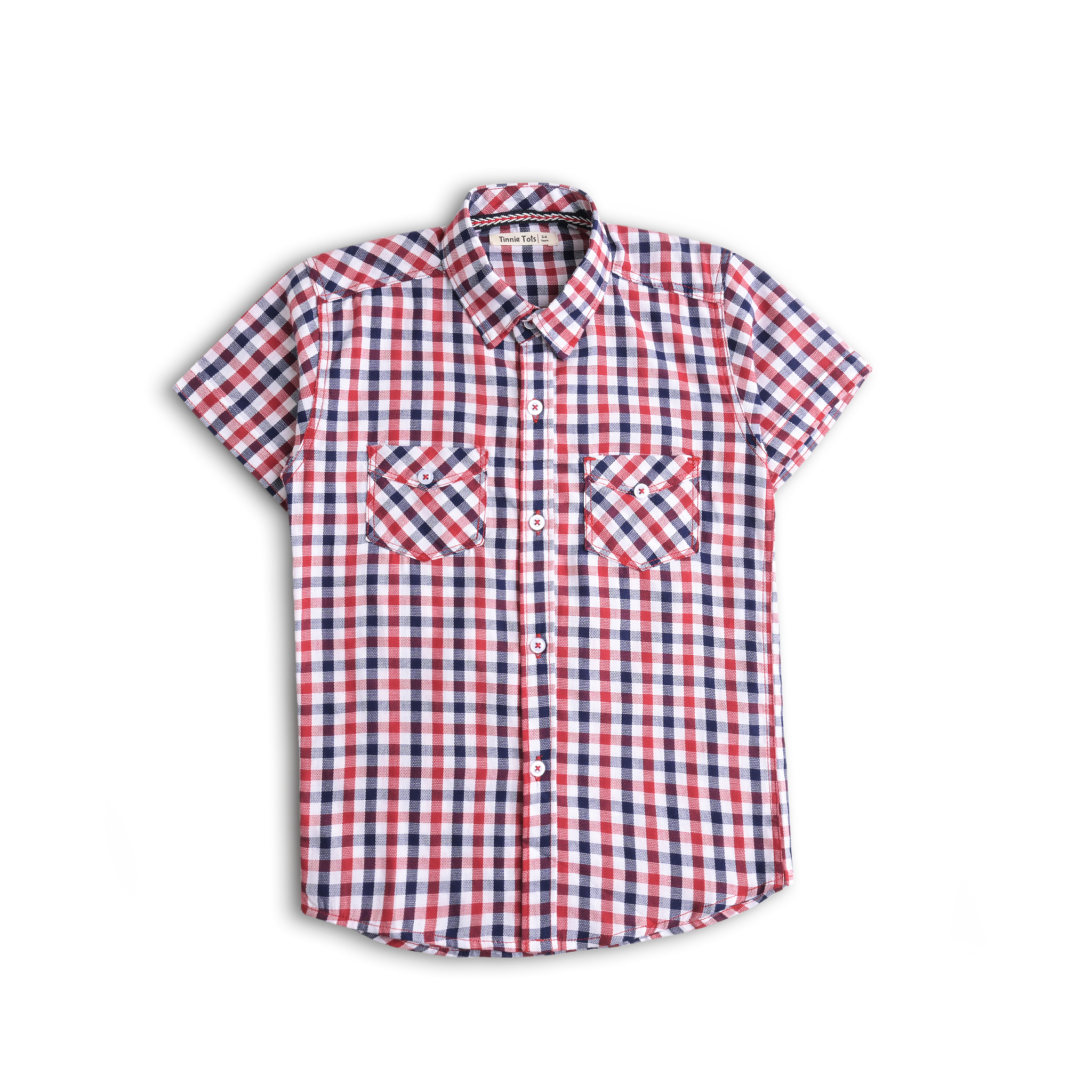 Red & Blue Short Sleeves Shirt