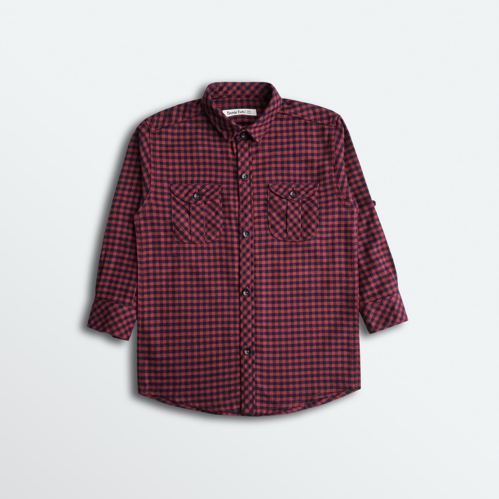 Red & Navy Checkered 2pc Set