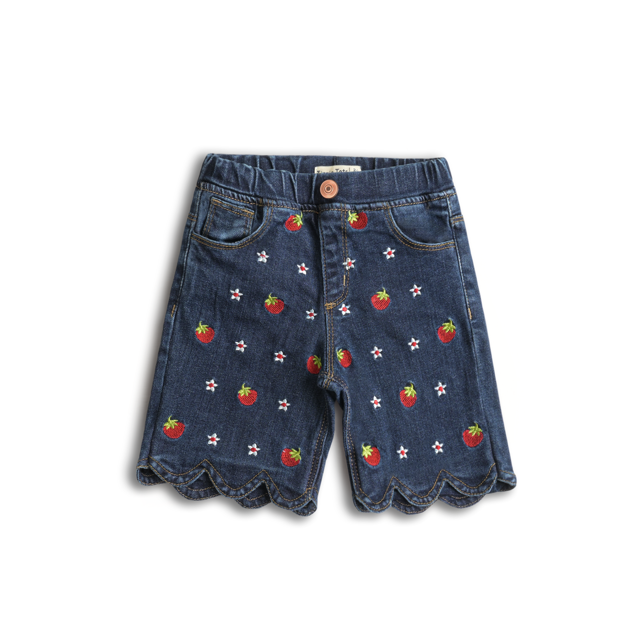 Daisy & Strawberries Denim Shorts