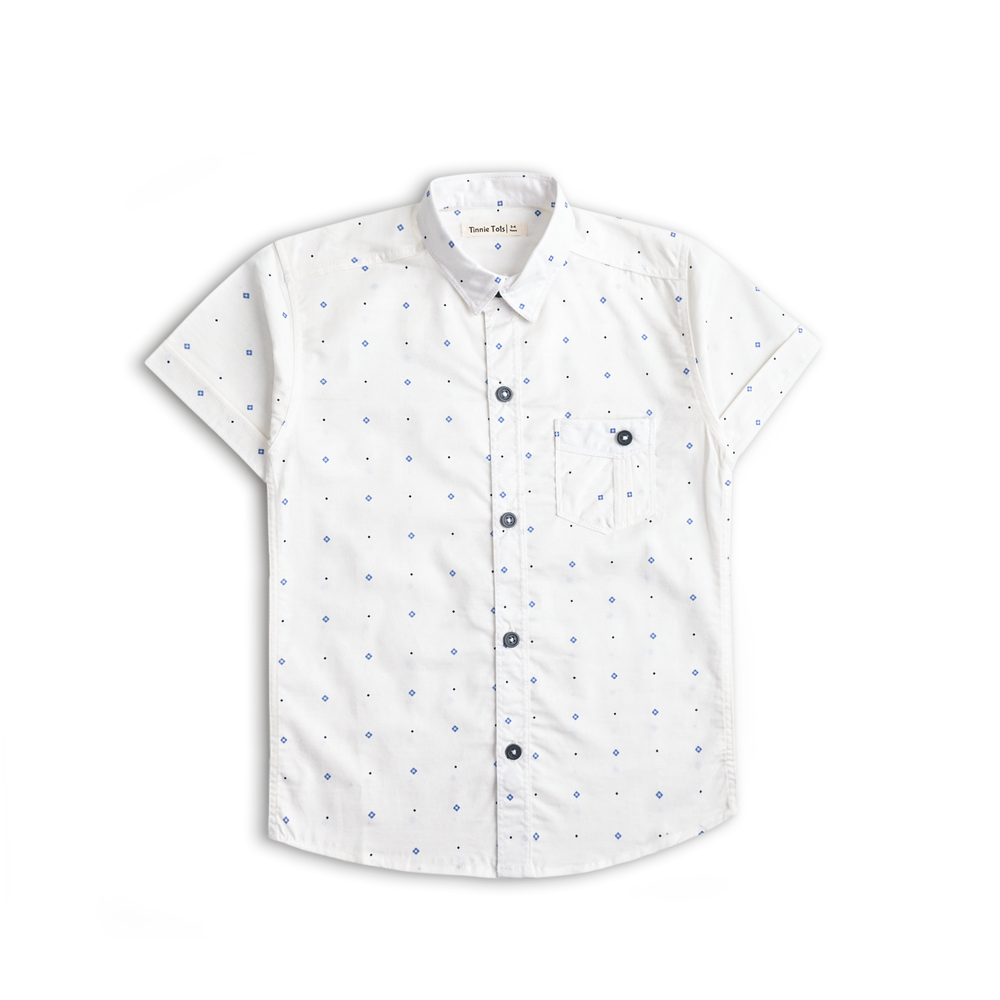 Milky White Short Sleeves Shirt
