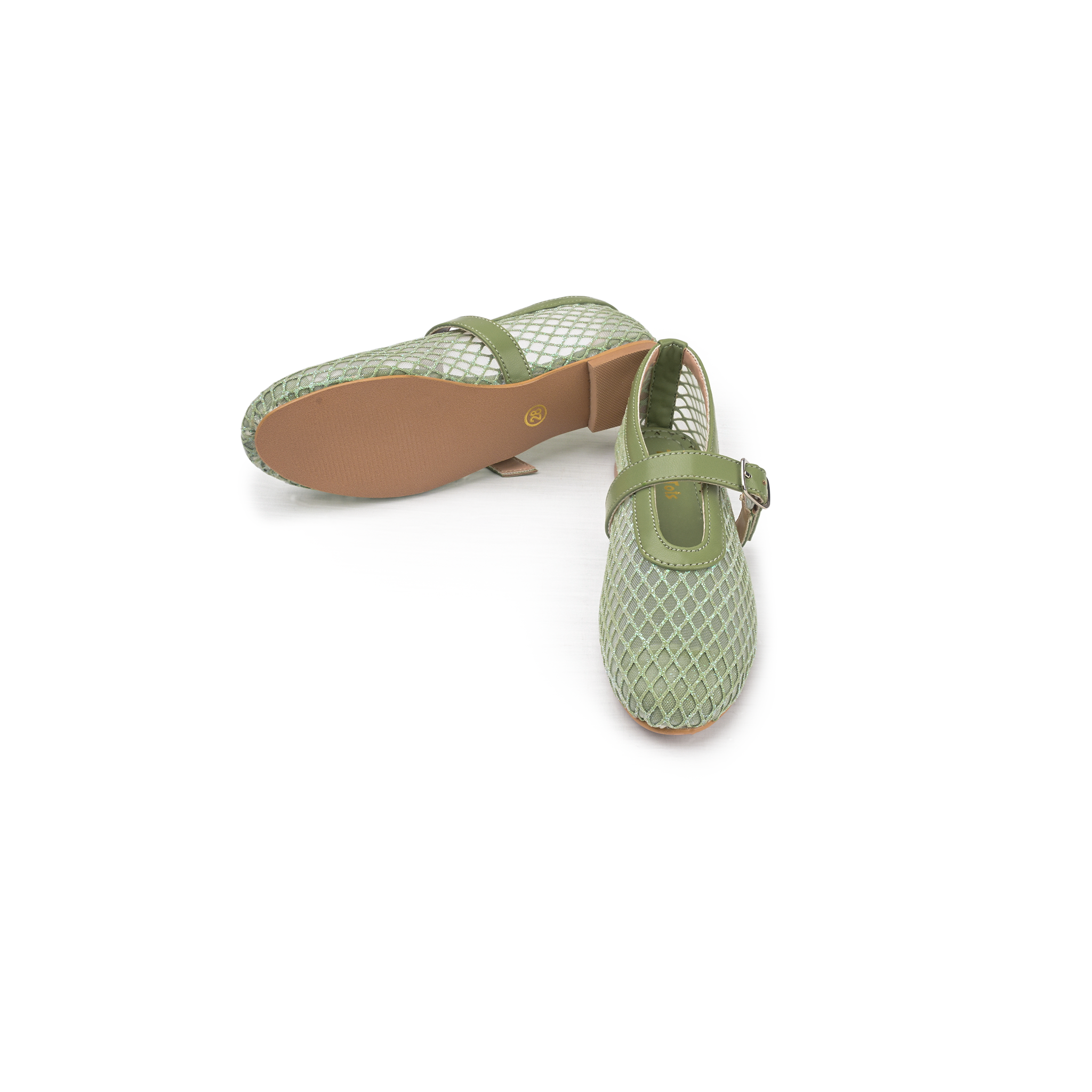 Pastel Green Embellished Alaia Pumps