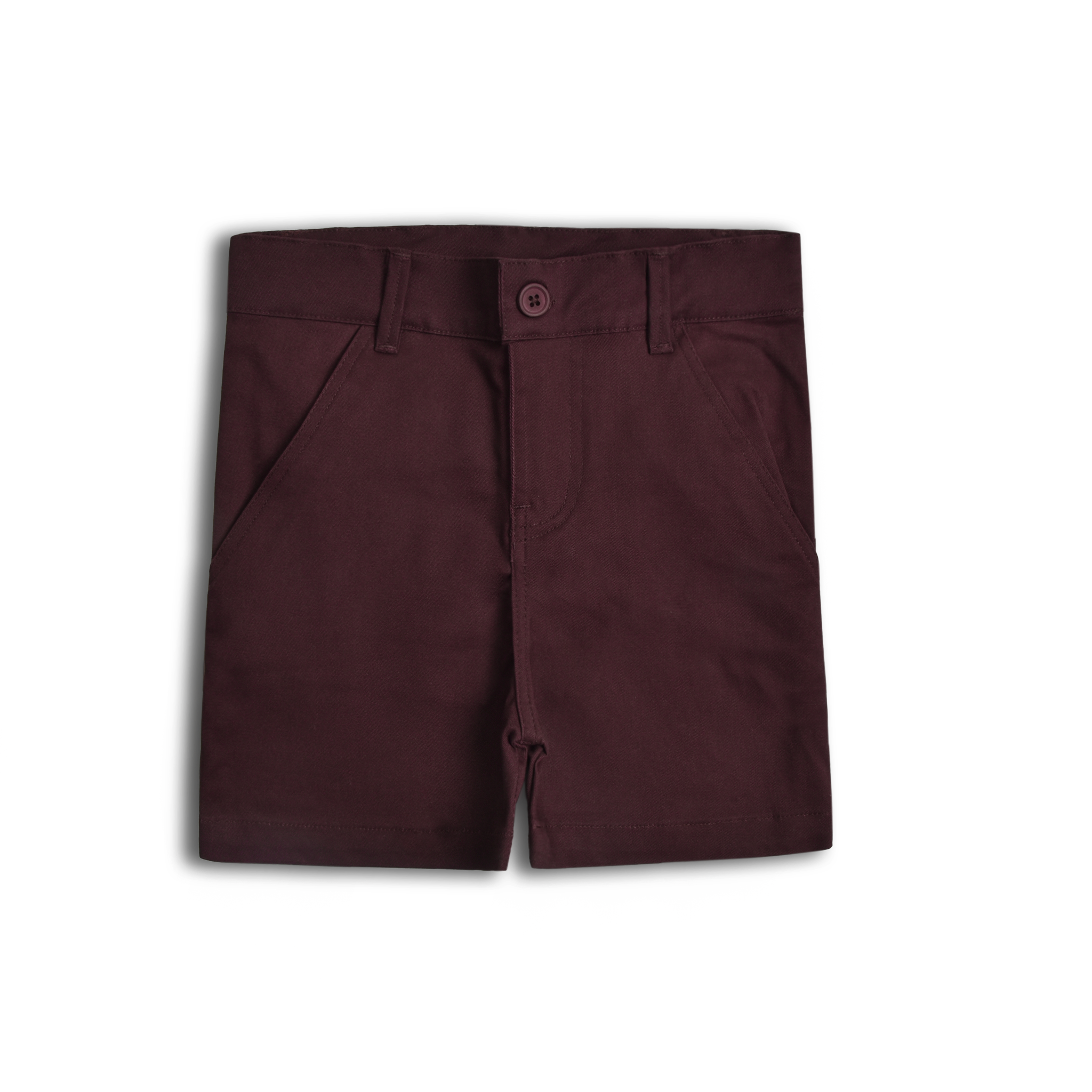 Deep Burgundy Cotton Shorts