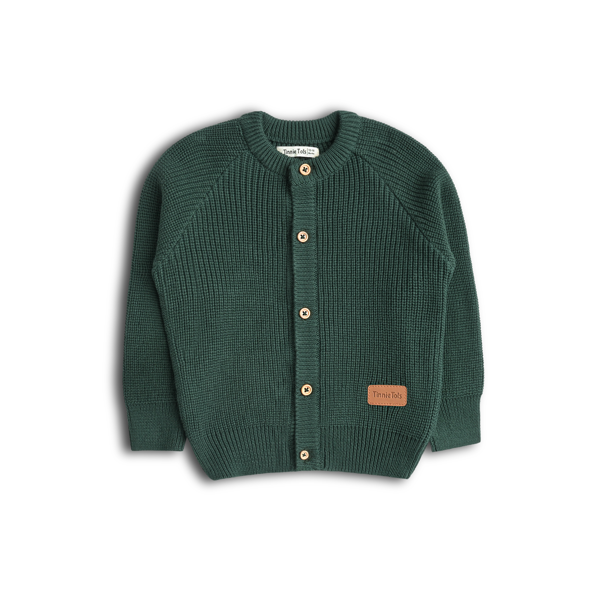 Chunky Knitted Green Cardigan