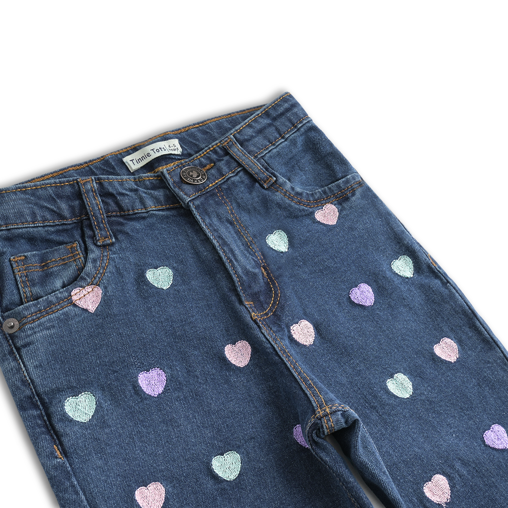 Hearts Embroidered Jeans
