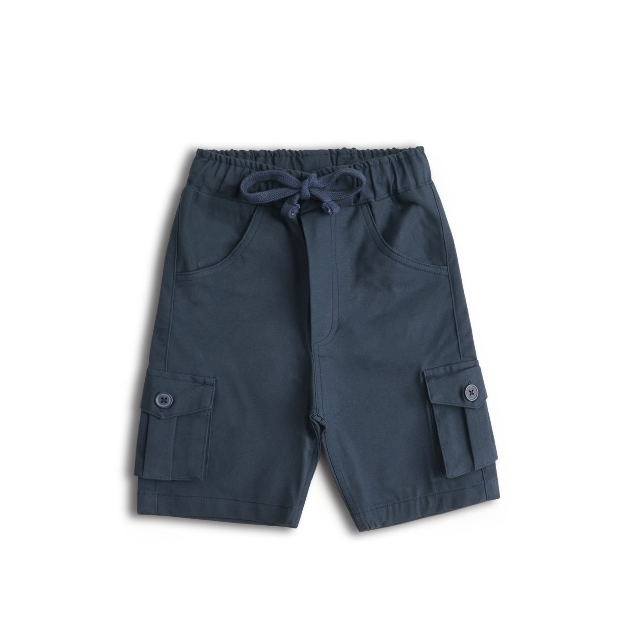 Blue Cargo Cotton Shorts