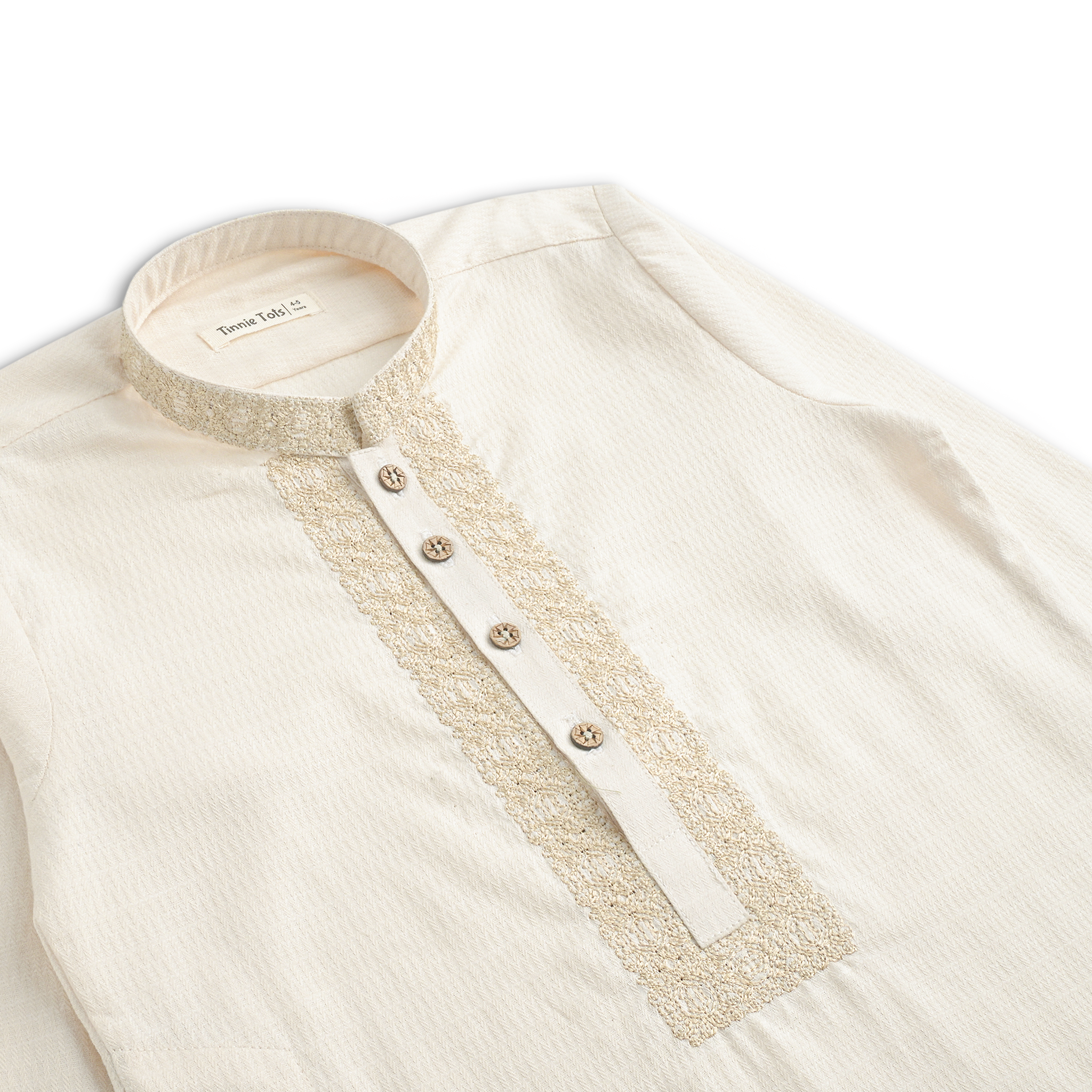 Off White Embroidered Kurta