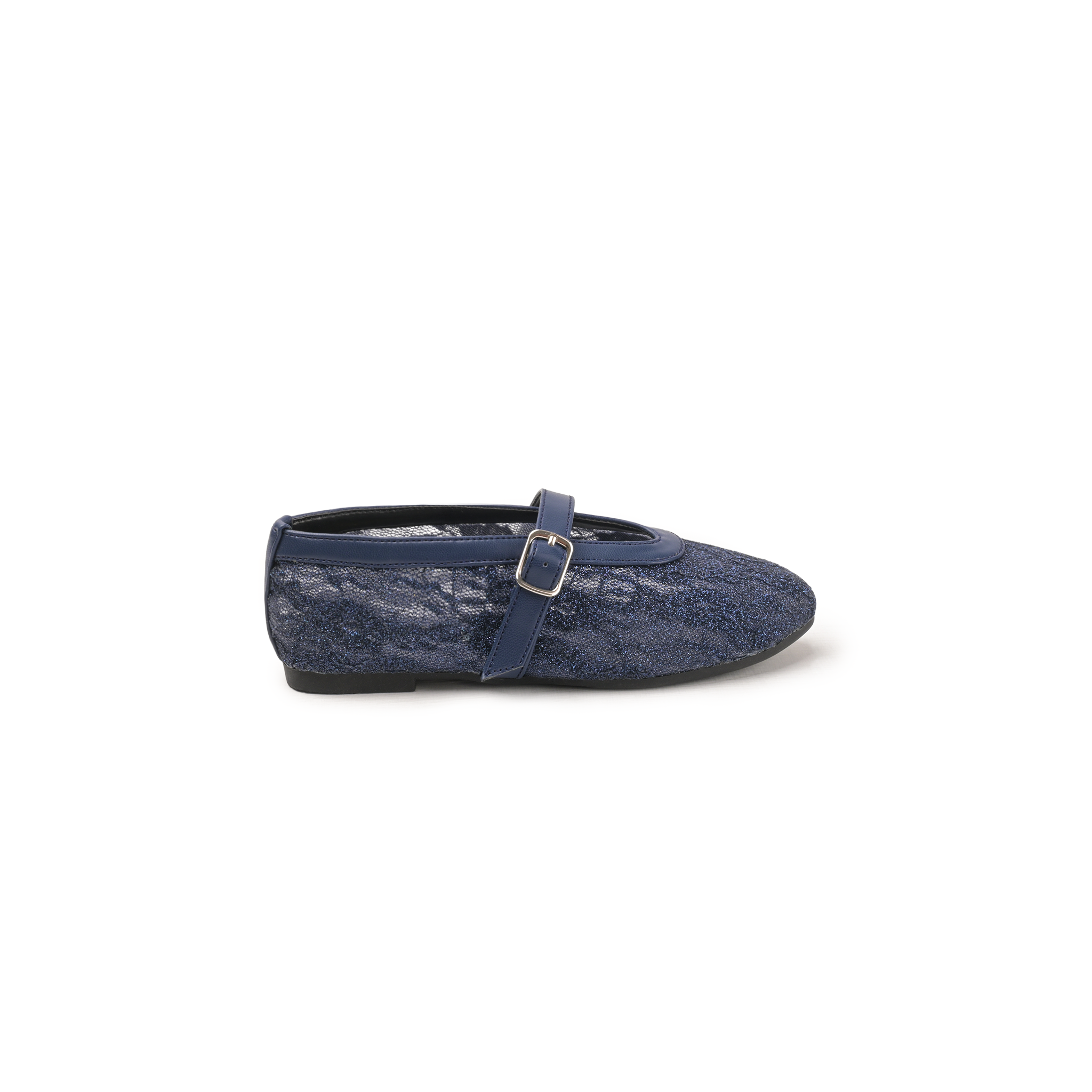 Navy Blue Embellished Alaia Pumps