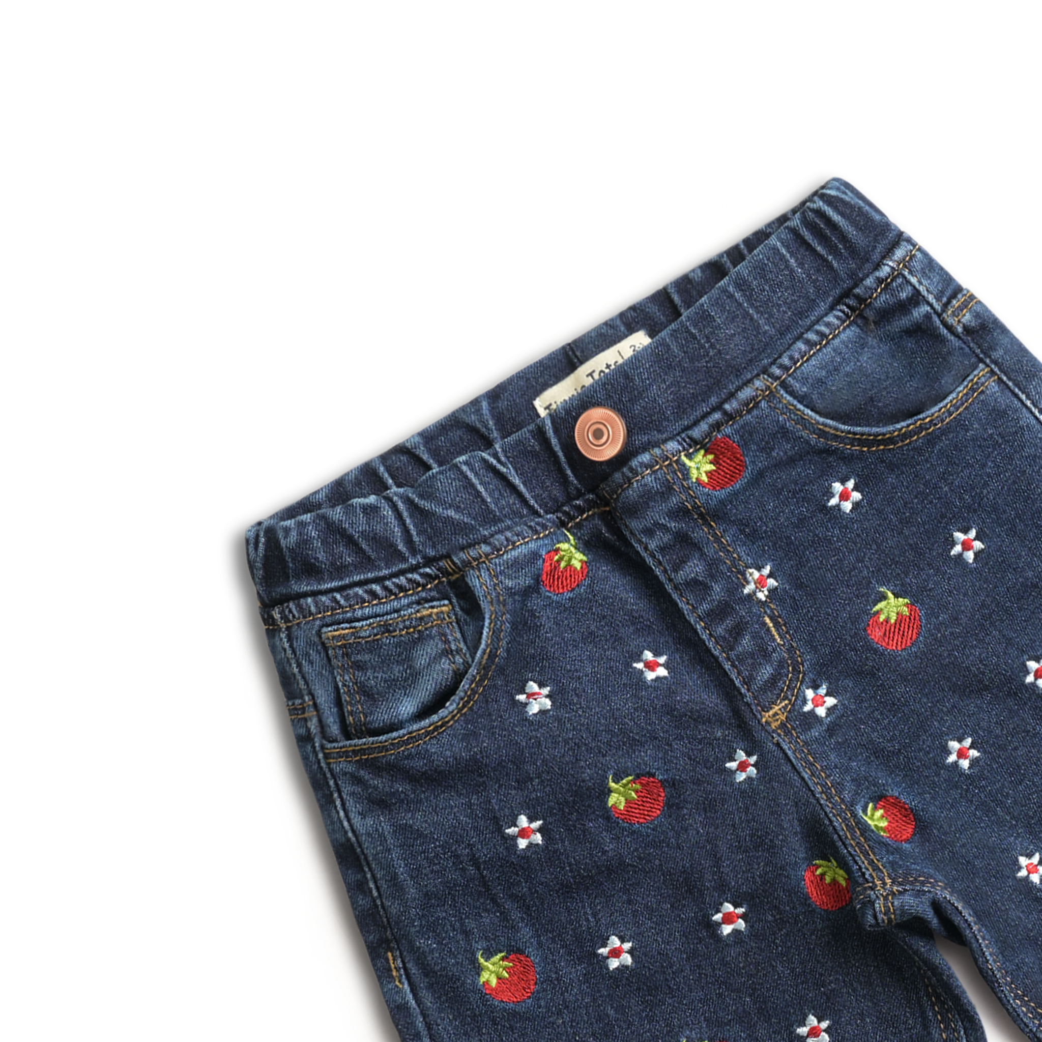 Daisy & Strawberries Denim Shorts
