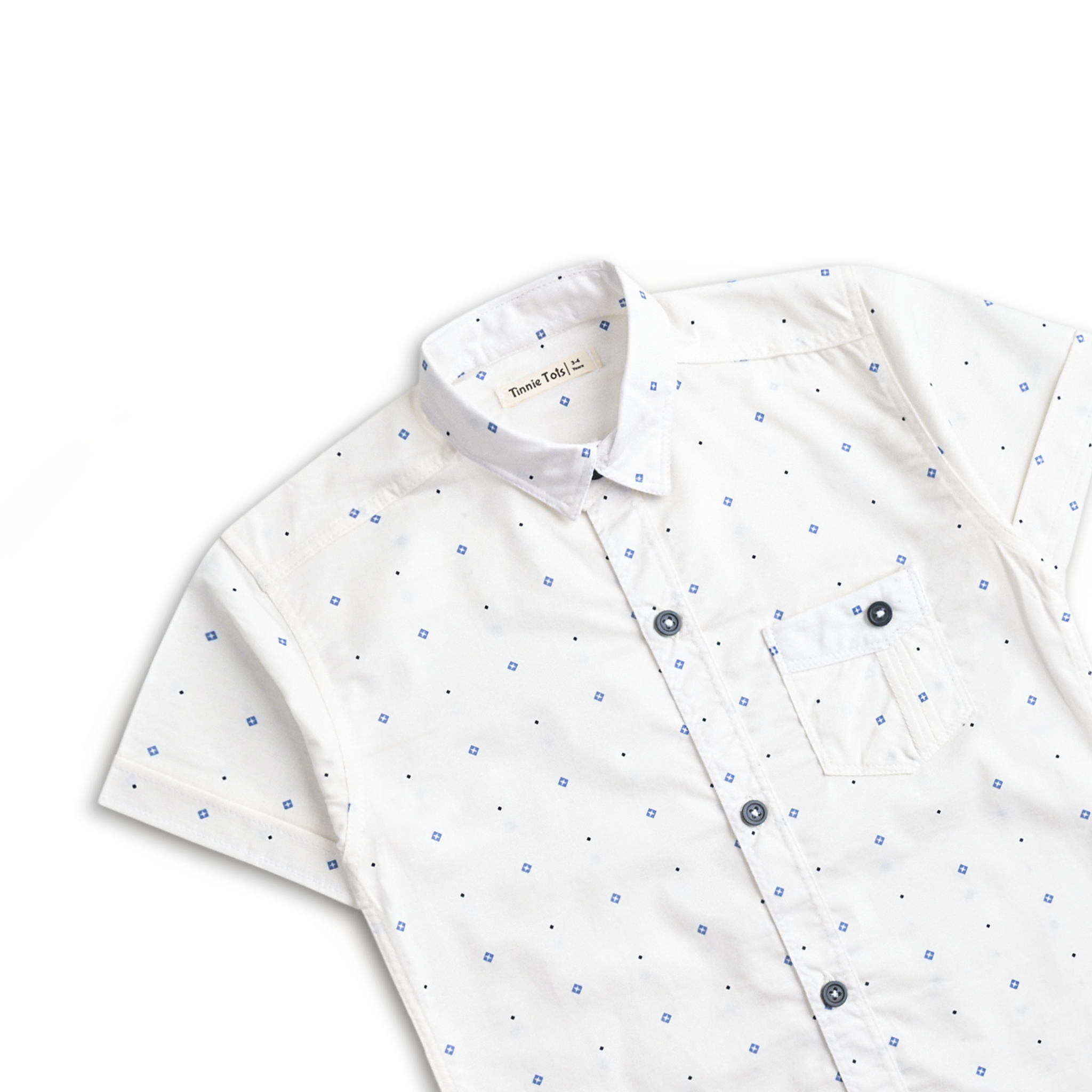 Milky White Short Sleeves Shirt