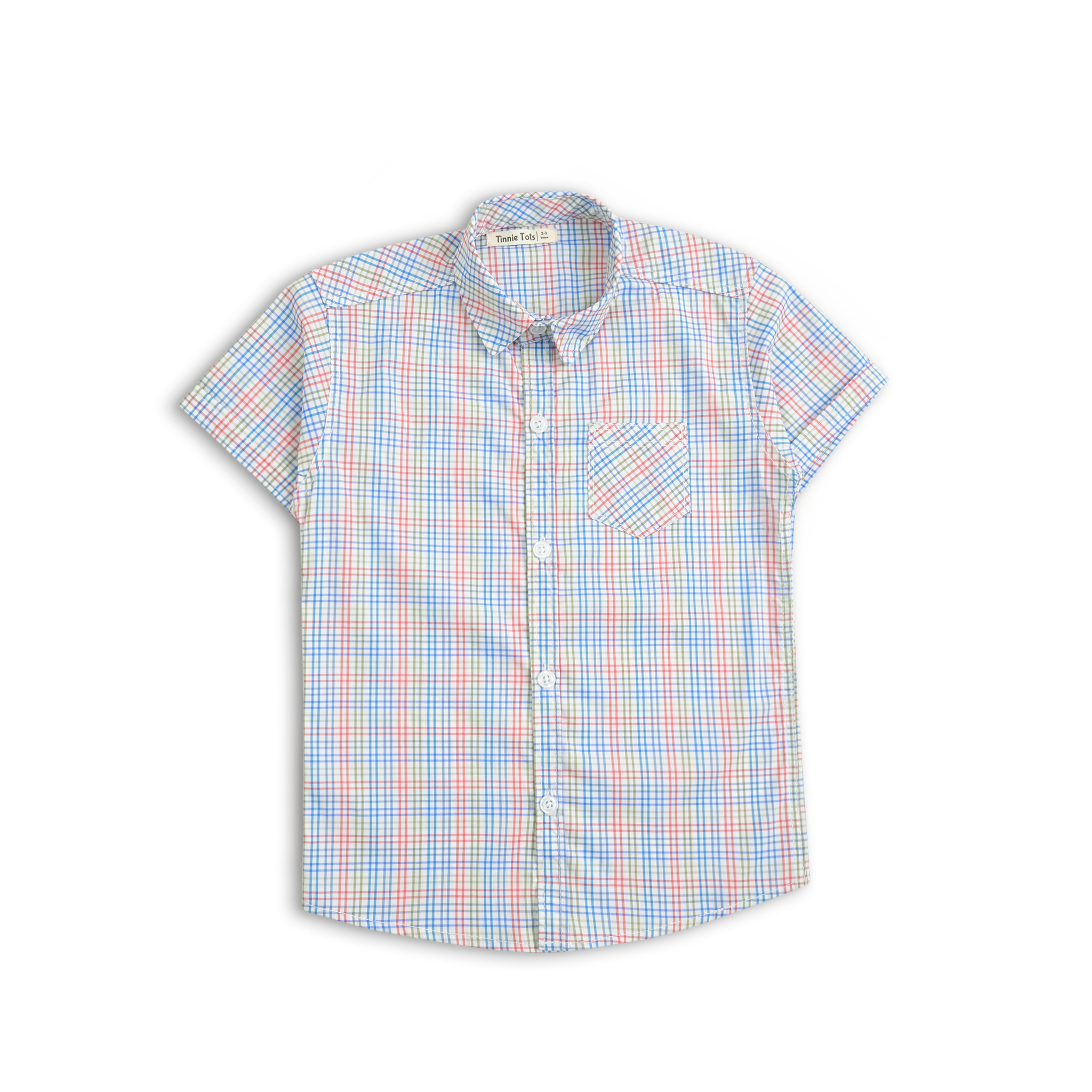 Multi Checkered Short Sleeves Shirt