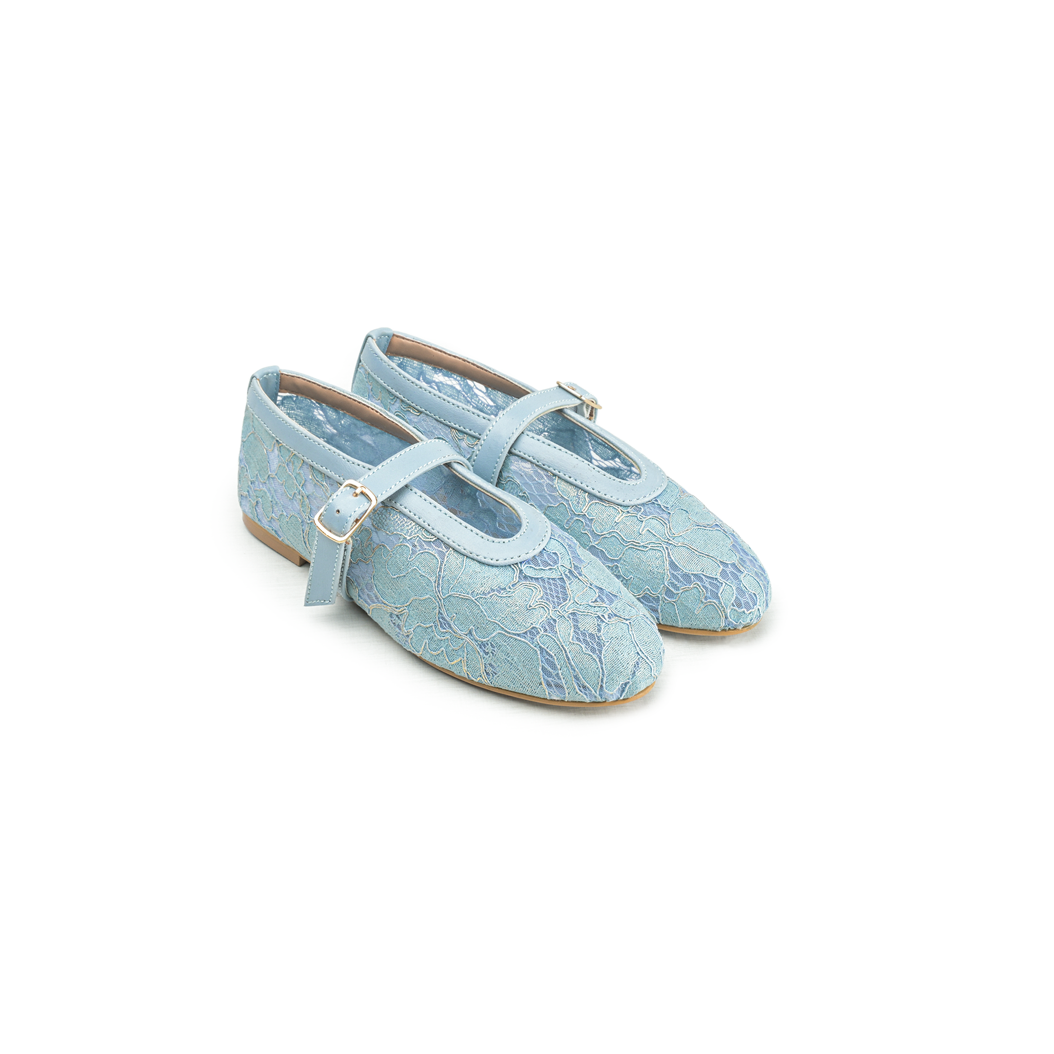 Ice Blue Embellished Alaia Pumps