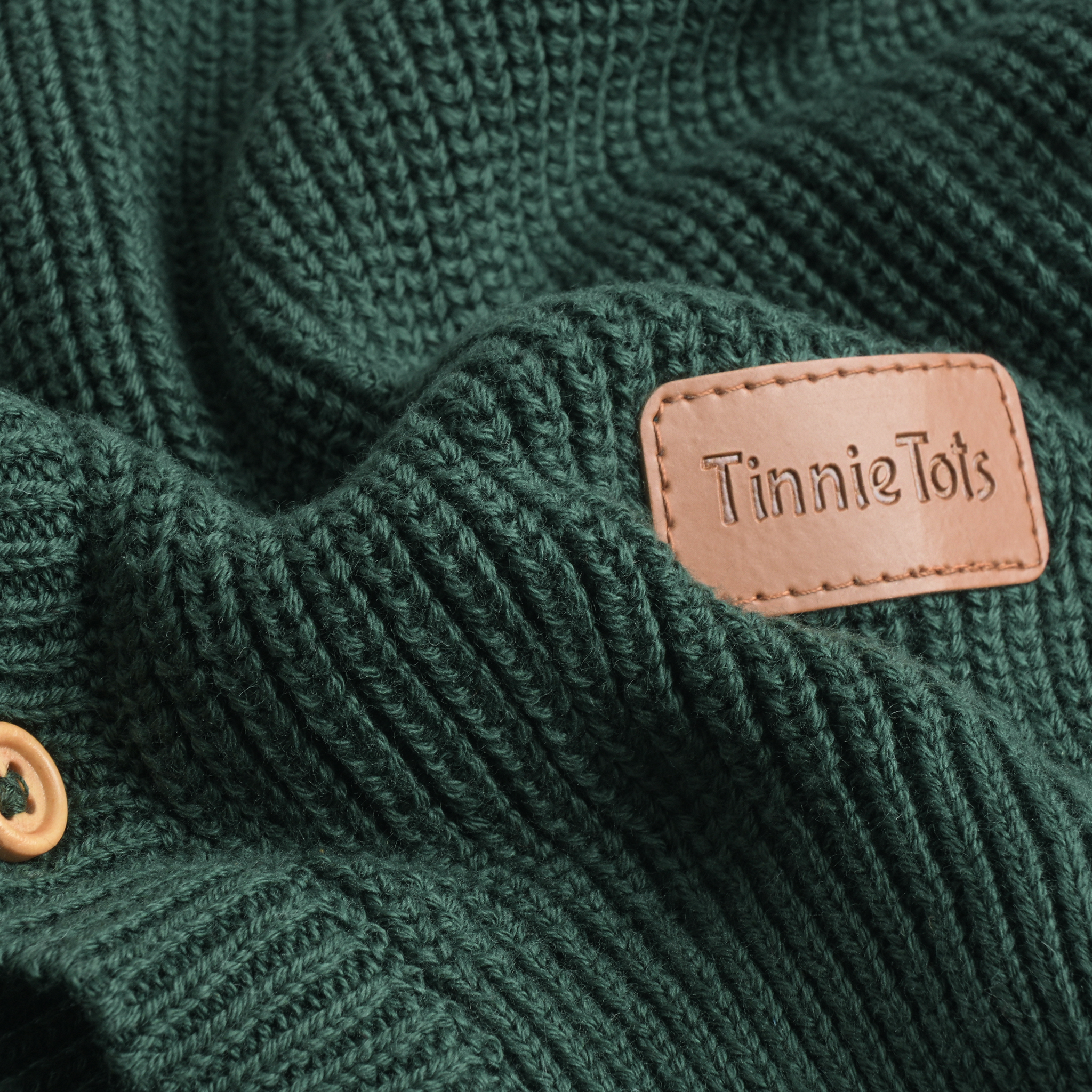 Chunky Knitted Green Cardigan