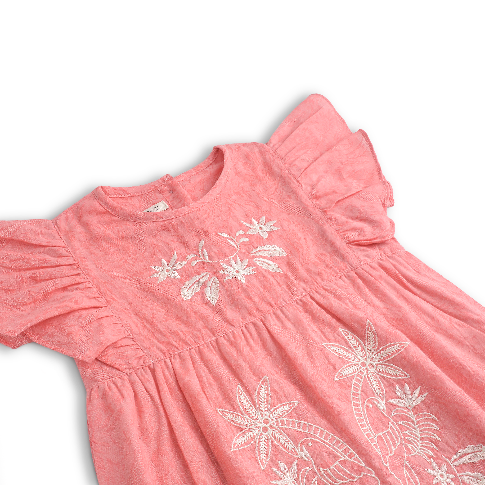 Tropical Embroidered Dress