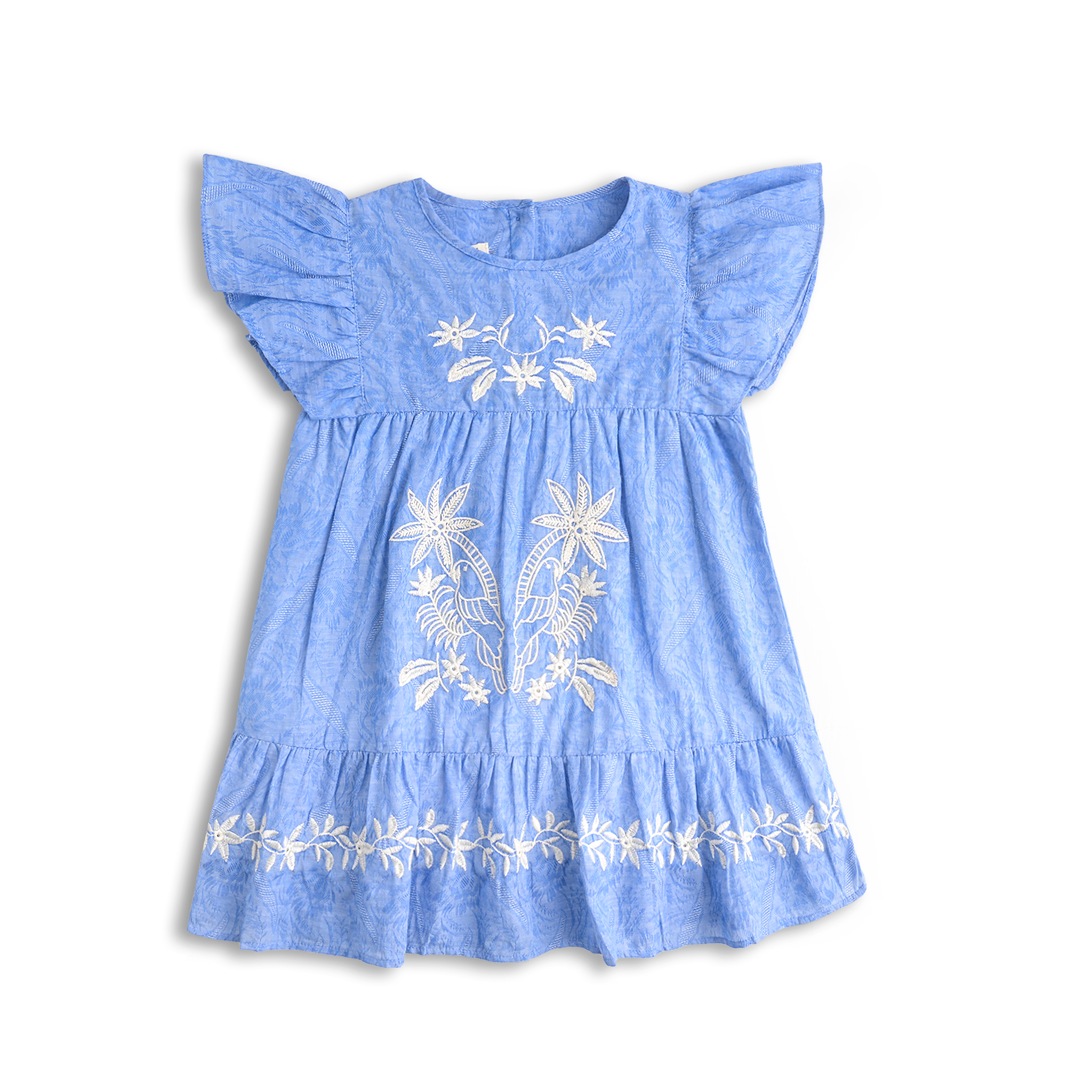 Tropical Embroidered Dress