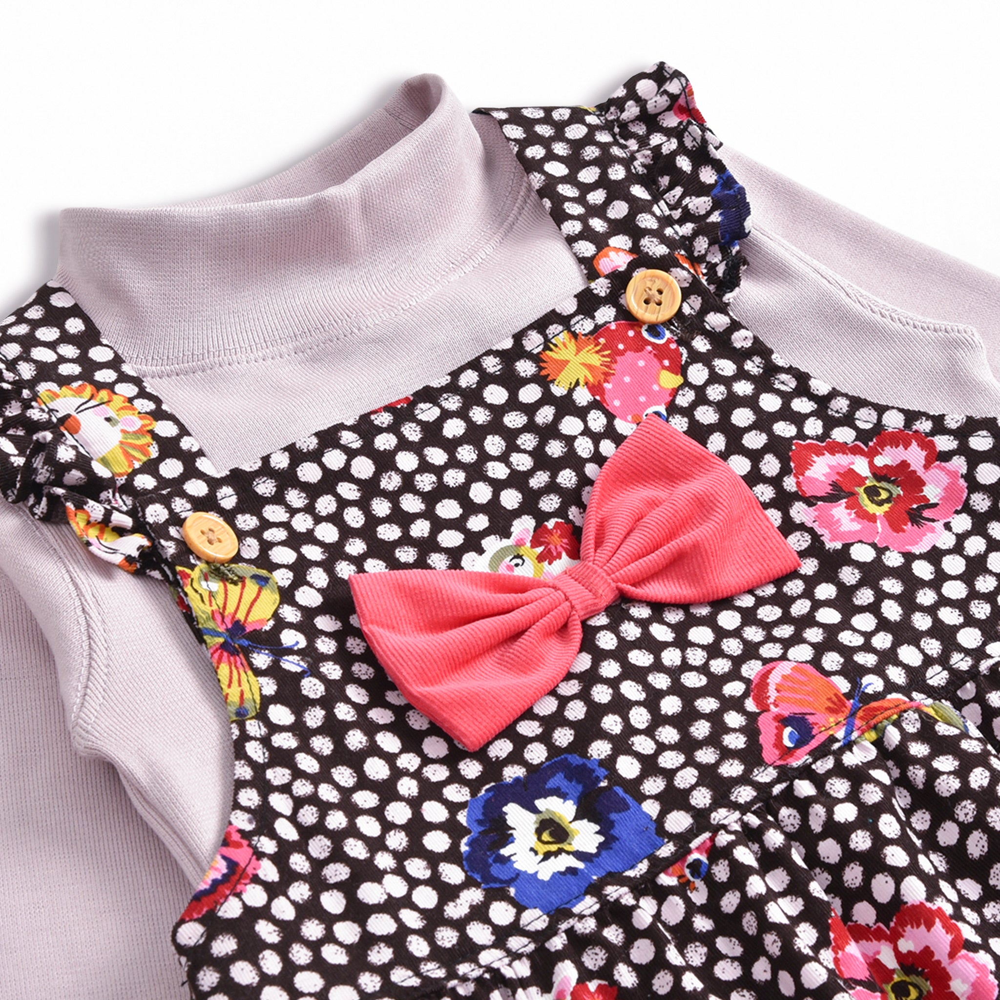 Paradise Corduroy Jumper Dress Set (3Pc)