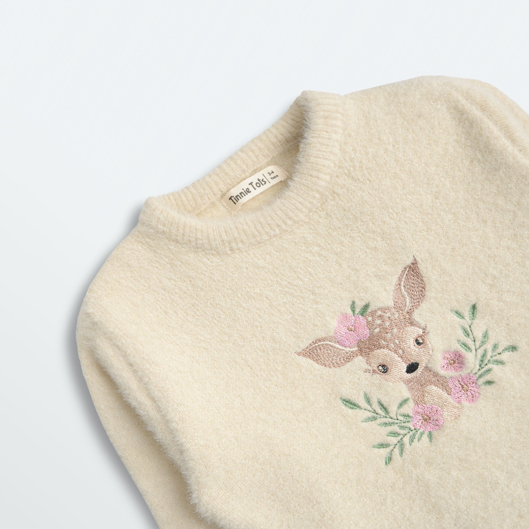 Rabbit Wool Embroidered Sweater