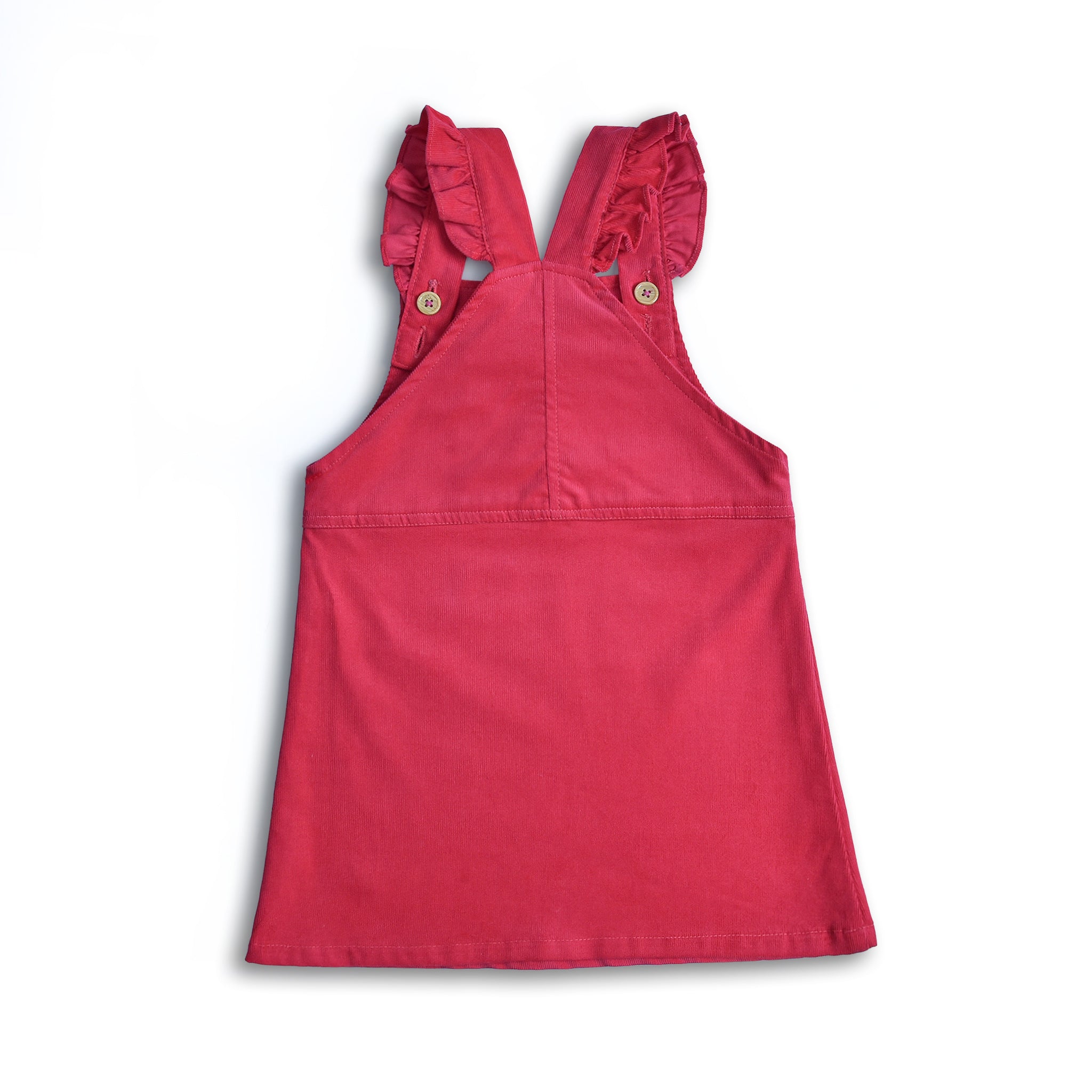Pink Corduroy Jumper Dress Set