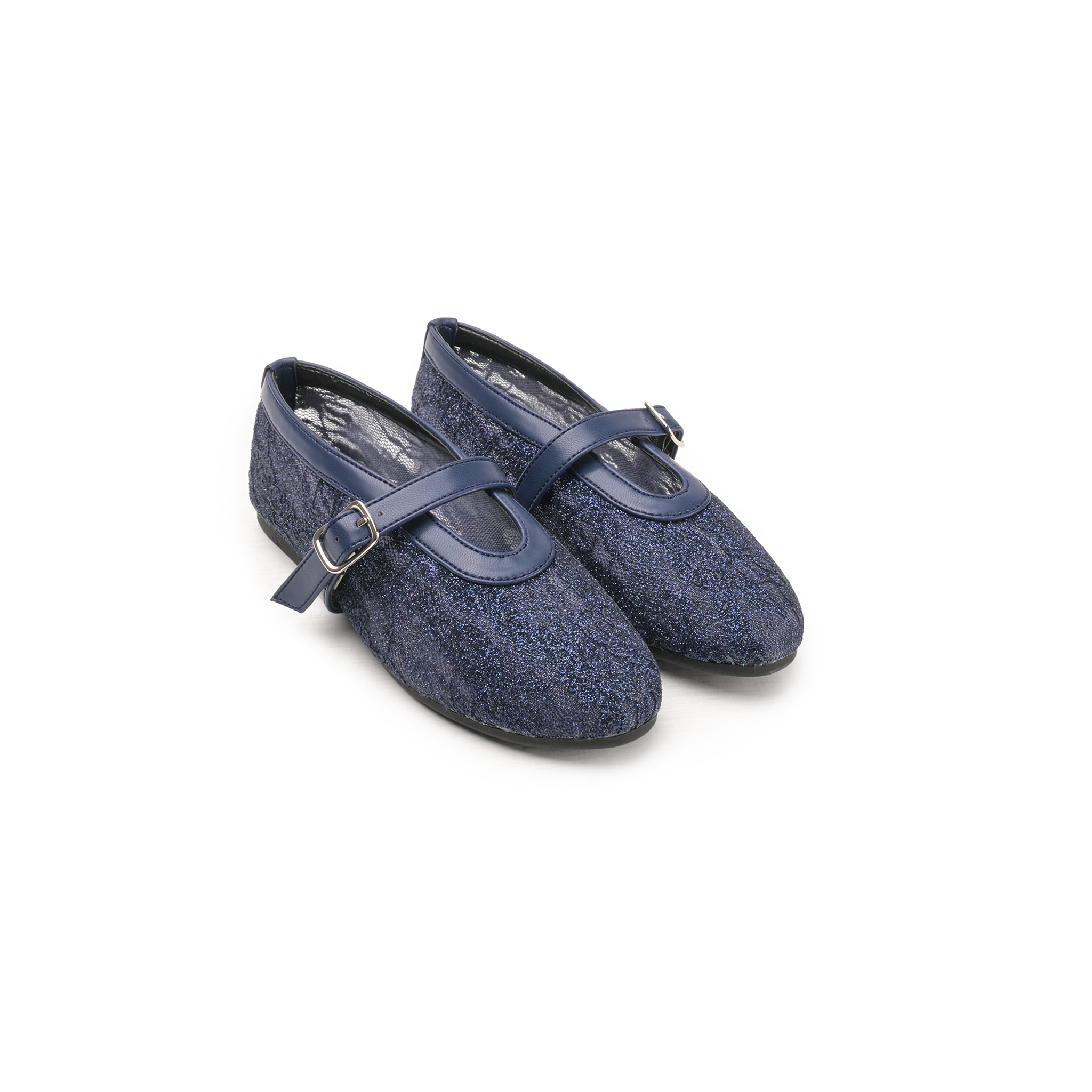 Navy Blue Embellished Alaia Pumps