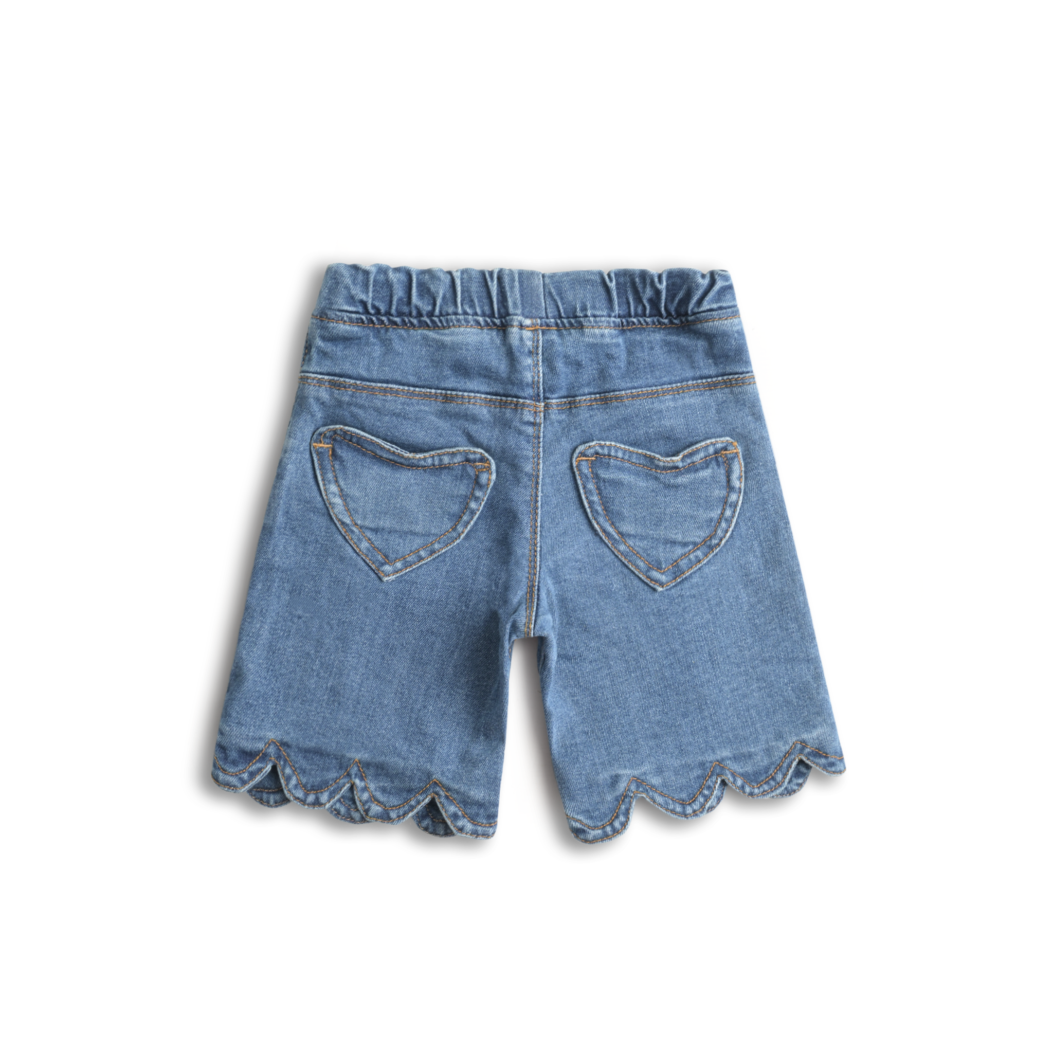 Floral Embroidered Denim Short