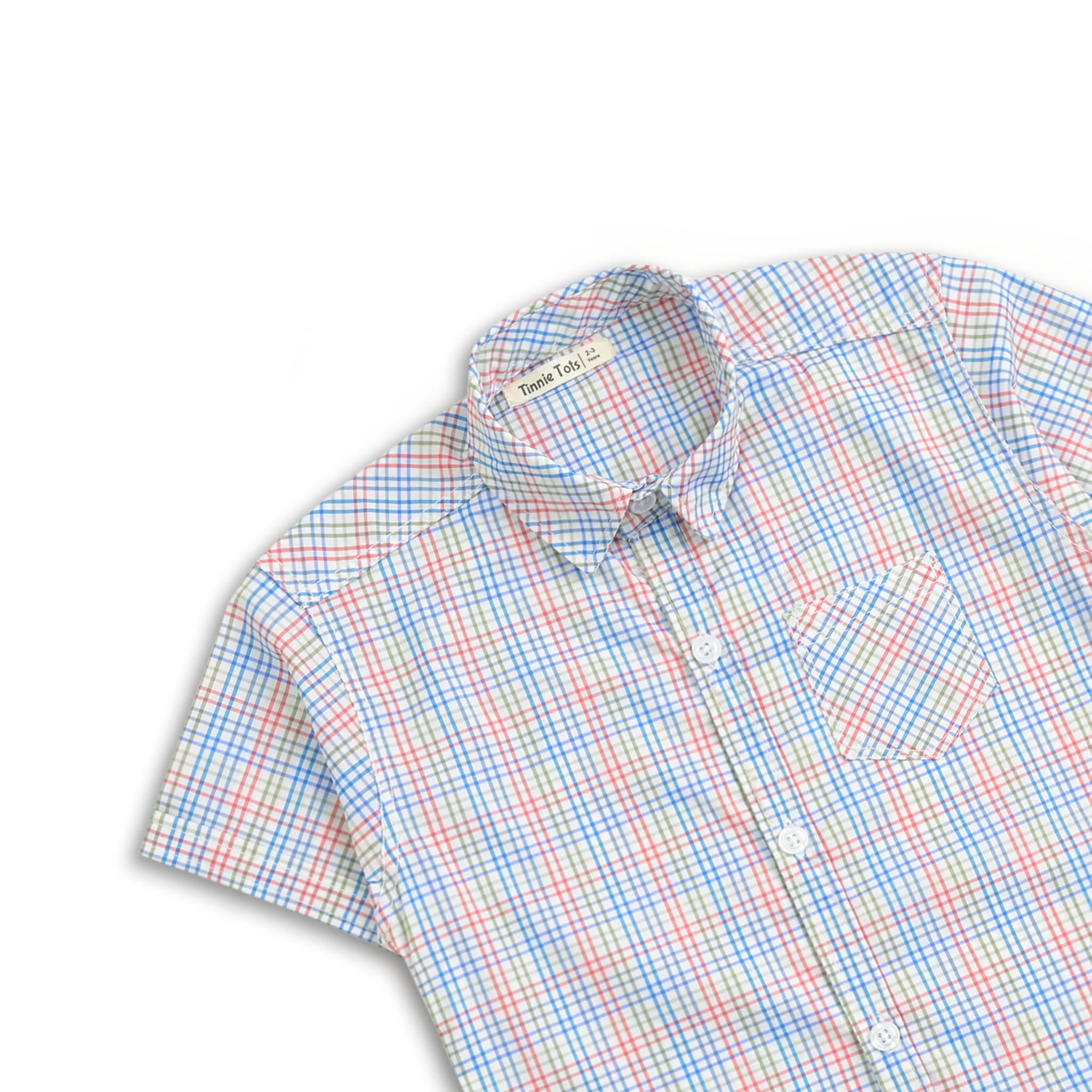 Multi Checkered Short Sleeves Shirt