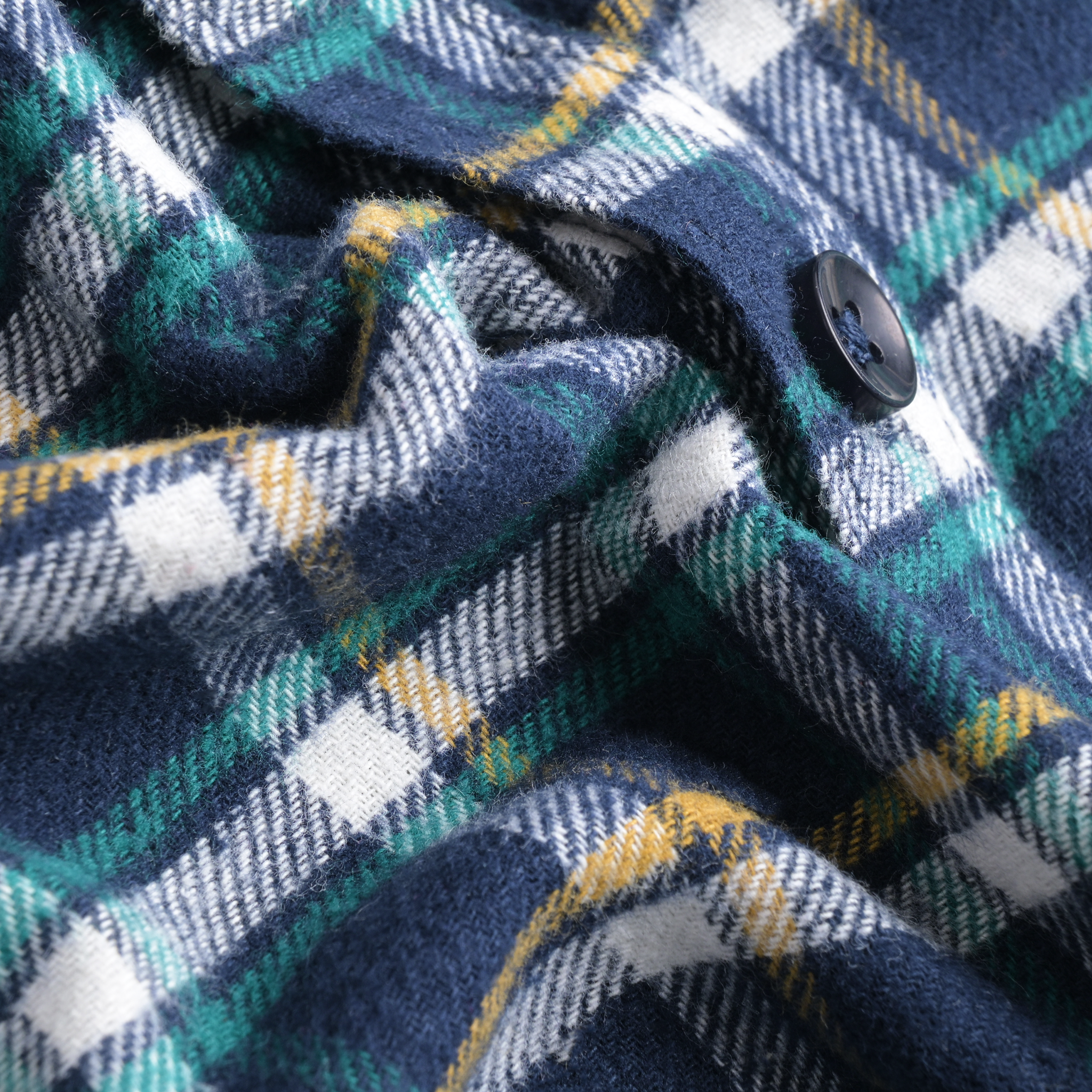 Ocean Blue Flannel Full Sleeves Shirt