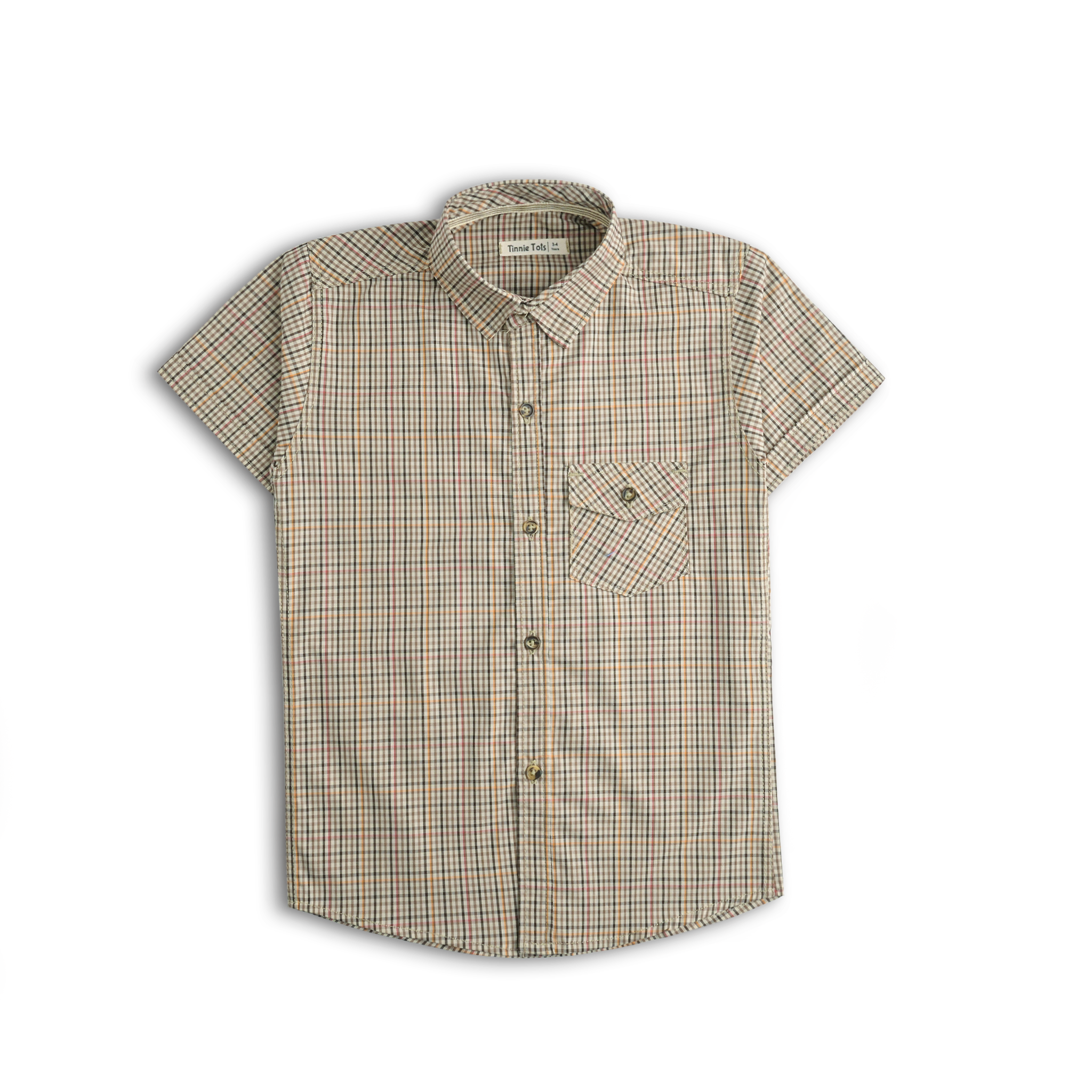 Beige Short Sleeves Shirt