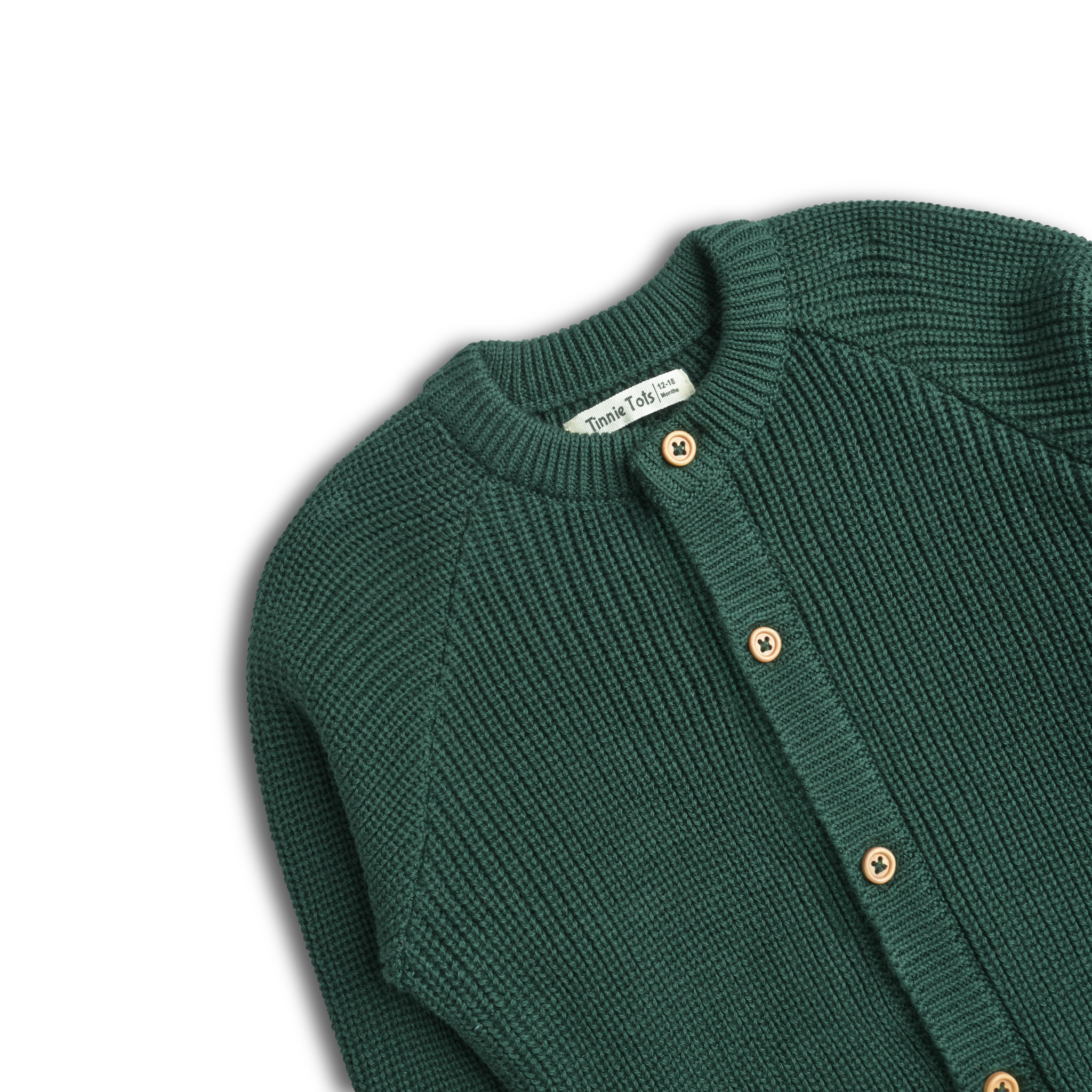 Chunky Knitted Green Cardigan