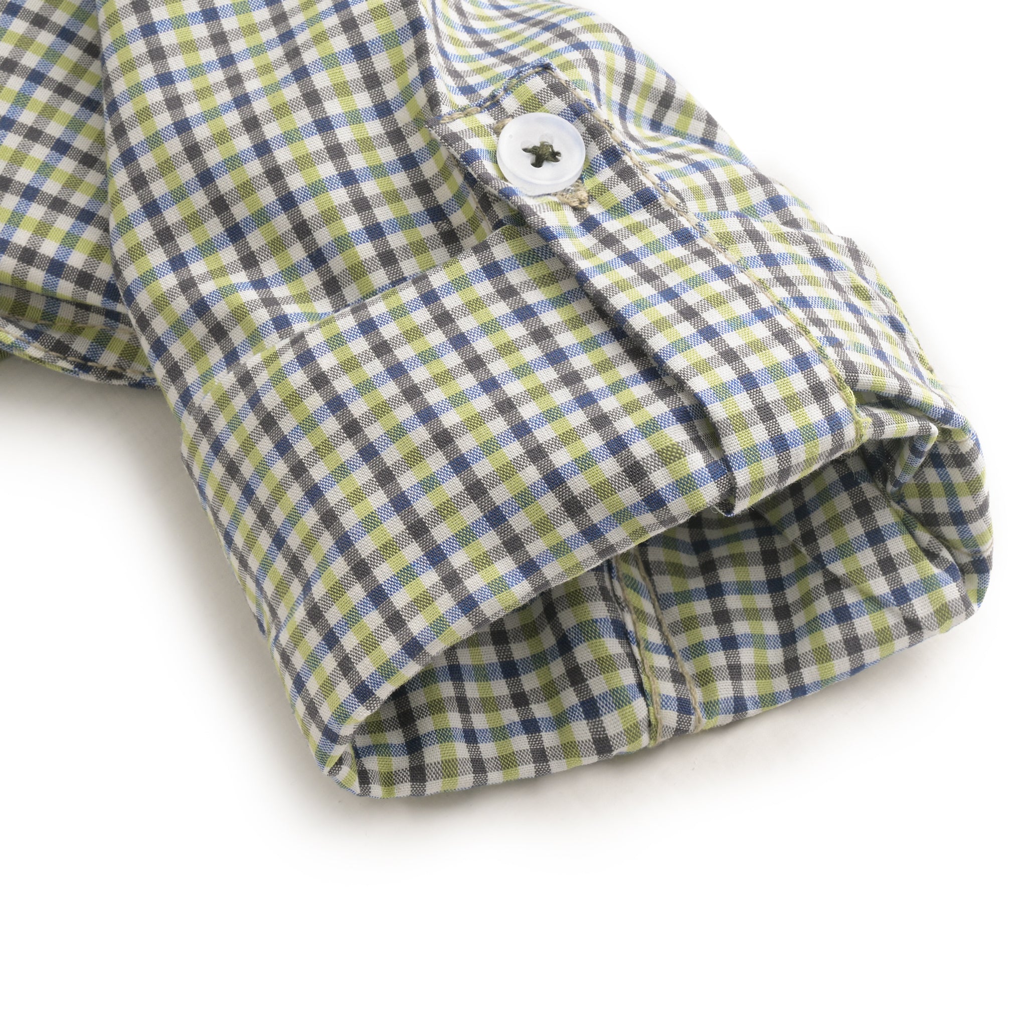 Khaki Green Checkered Casual Shirt