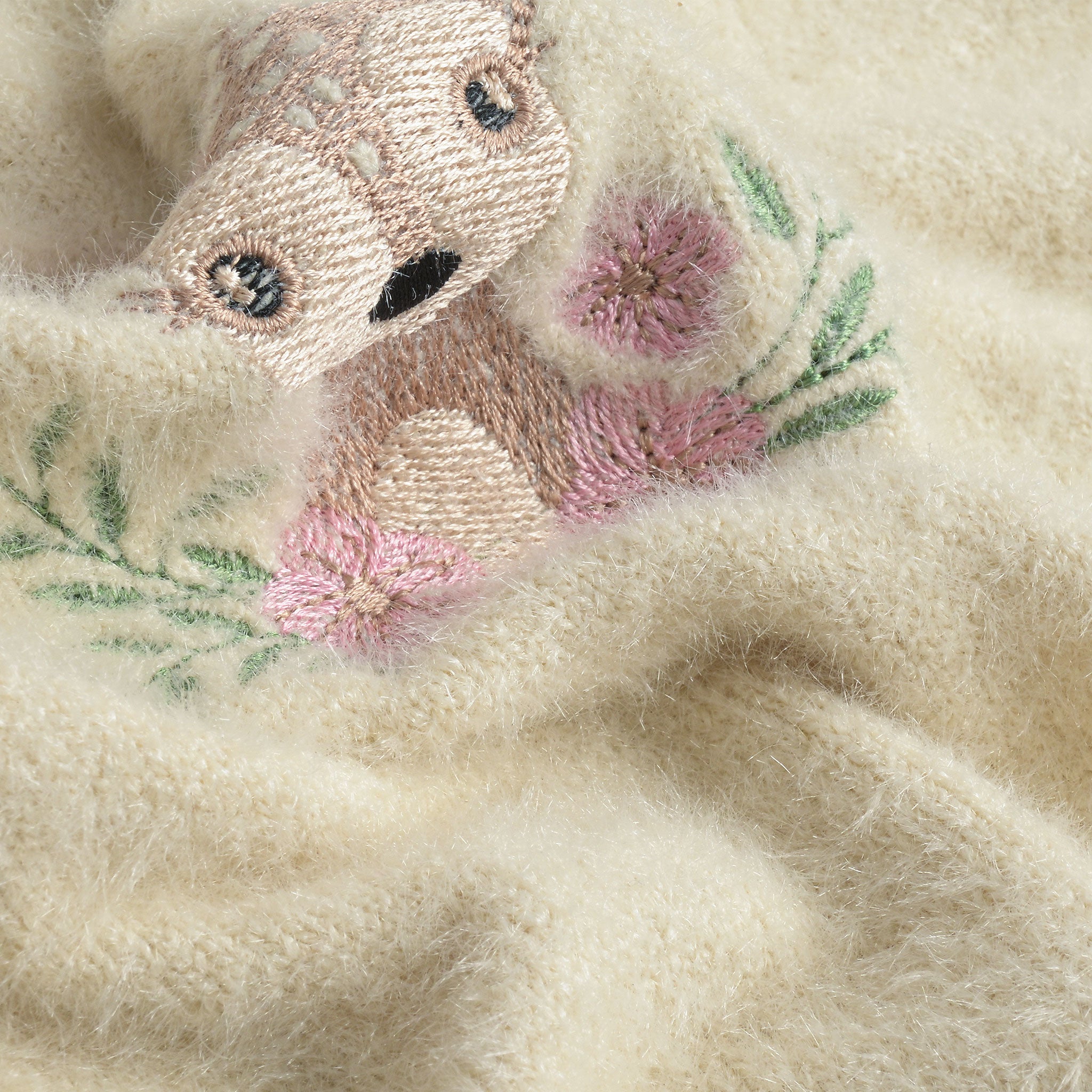 Rabbit Wool Embroidered Sweater