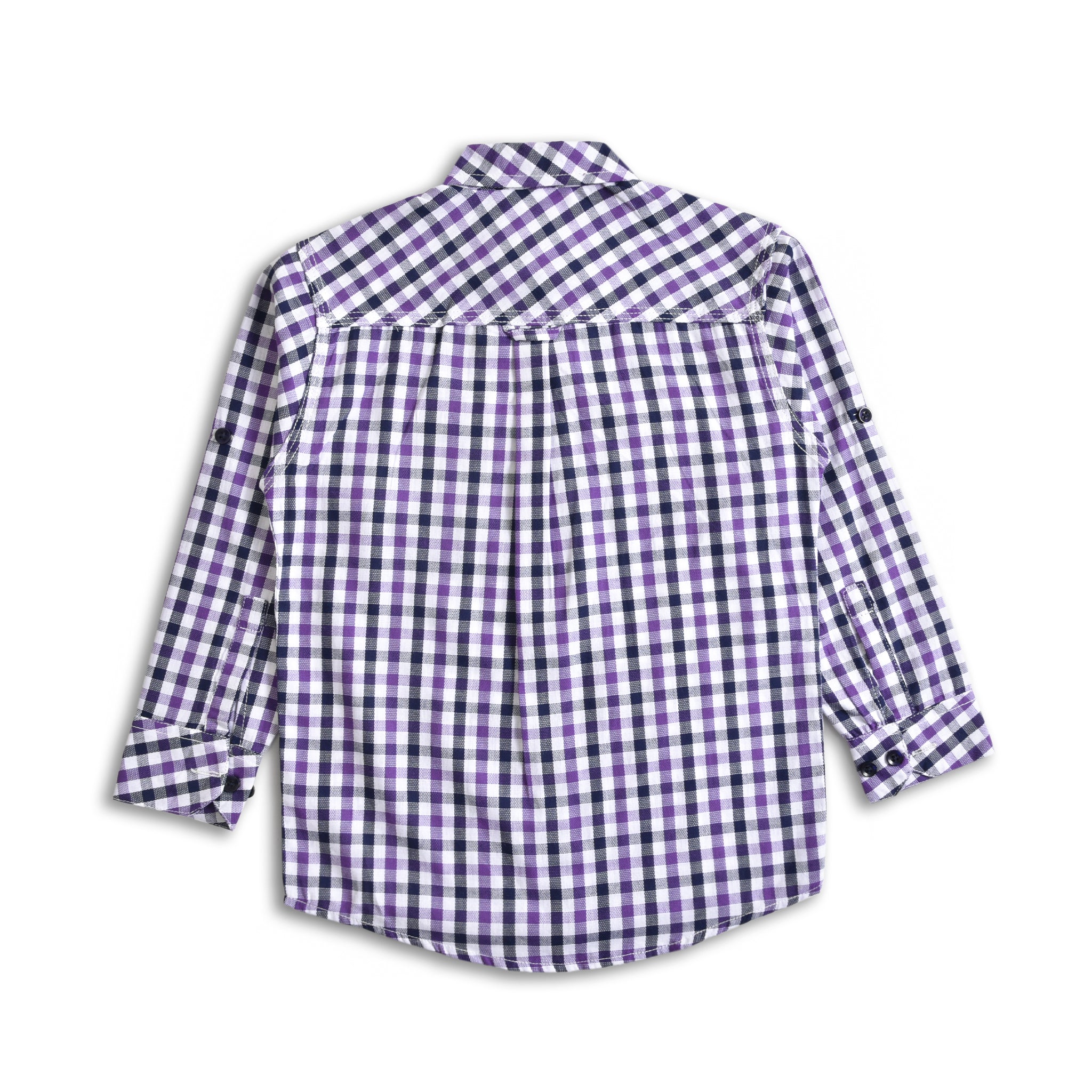 Purple Checkered Casual Shirt