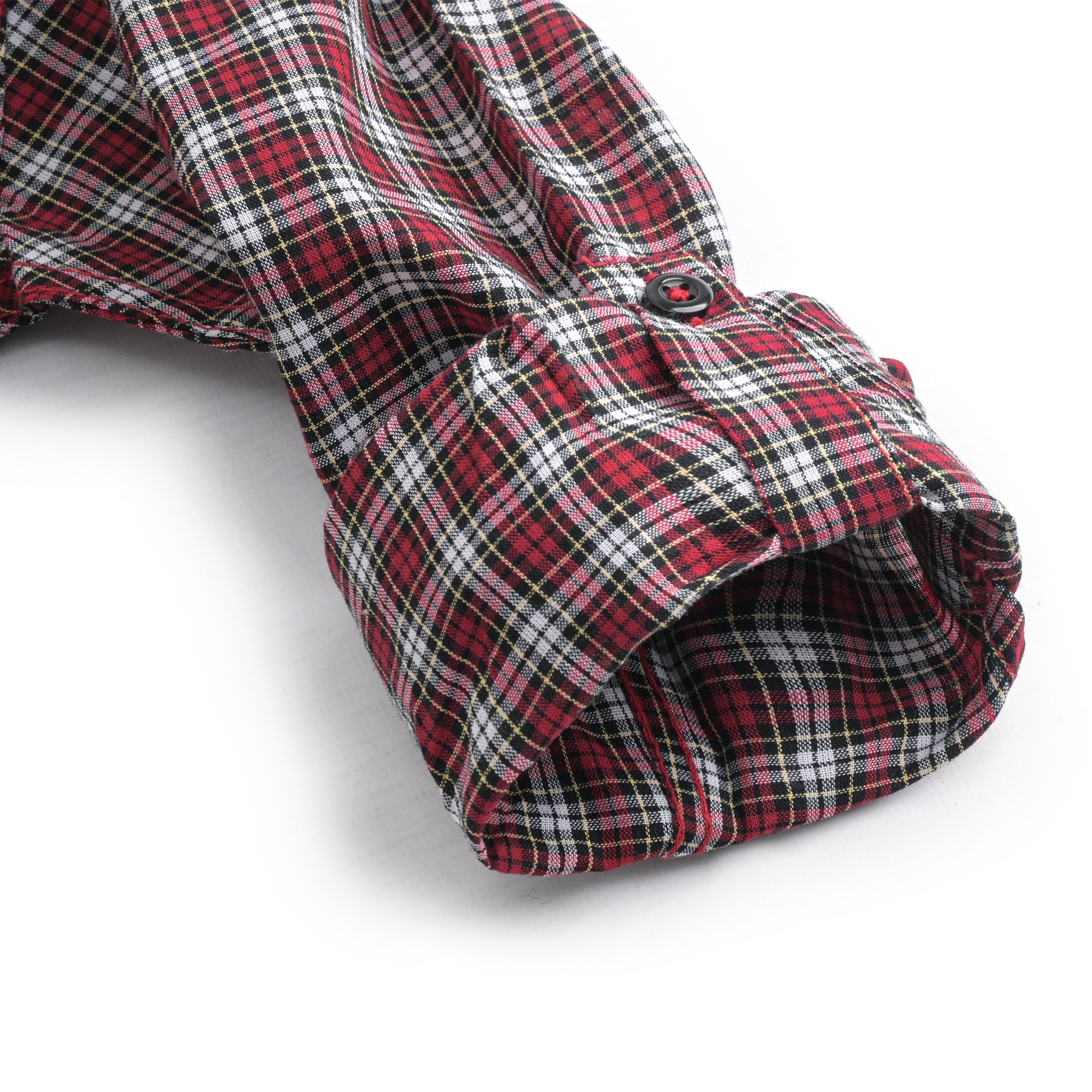 Maroon & Grey Checkered Casual Shirt