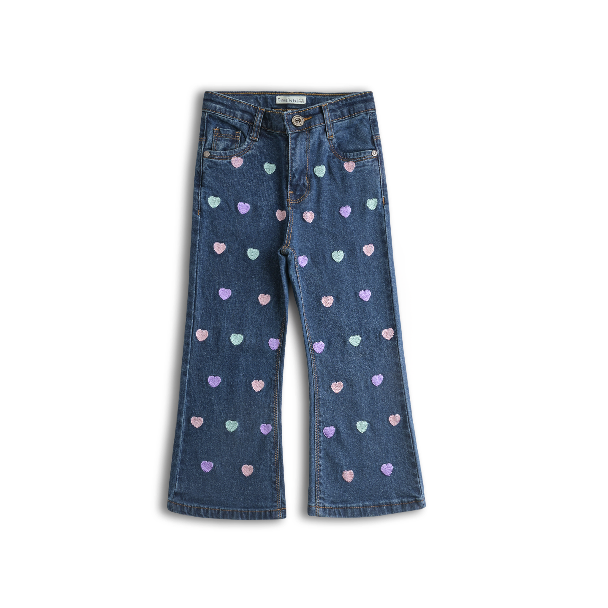 Hearts Embroidered Jeans
