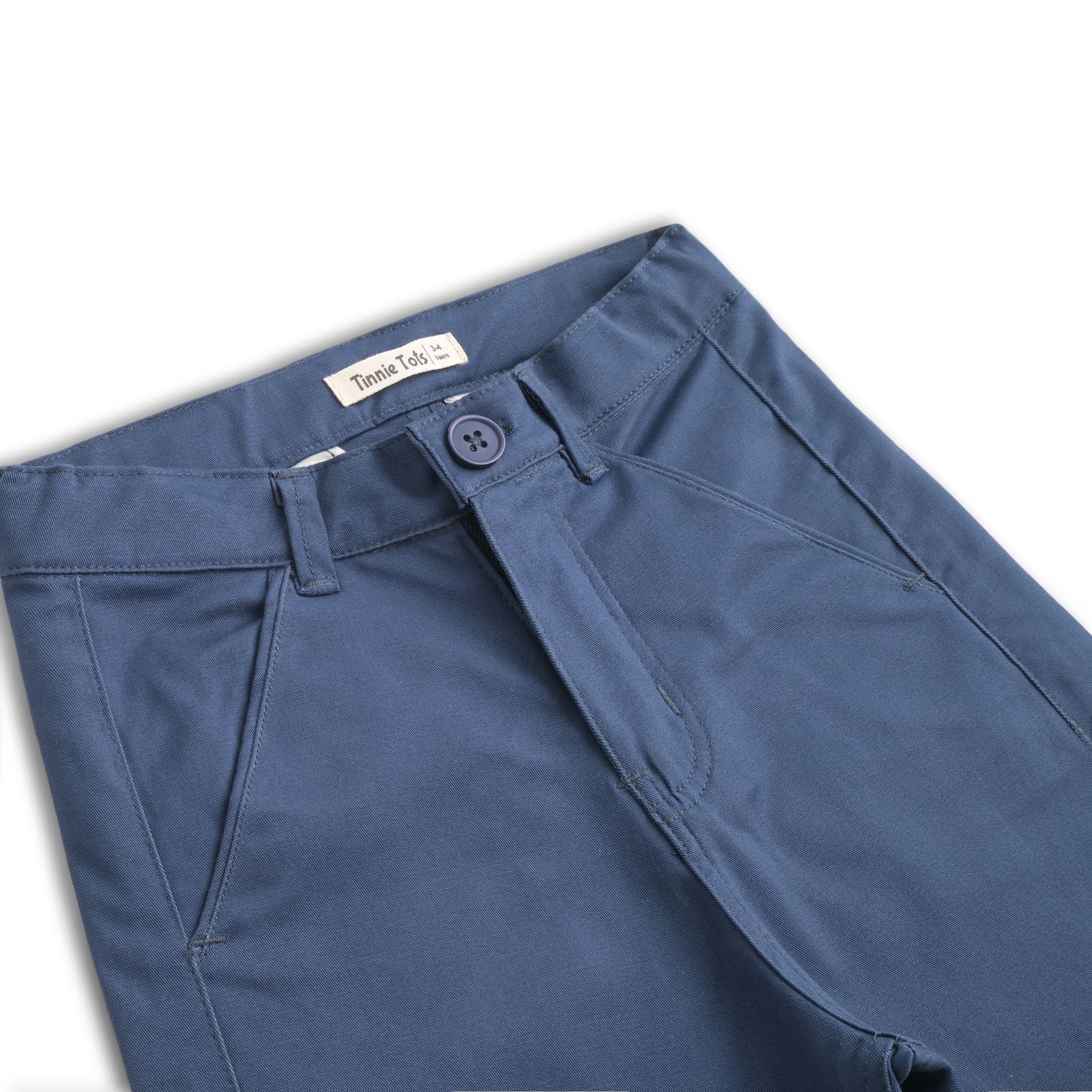 Blue Twill Cotton Shorts