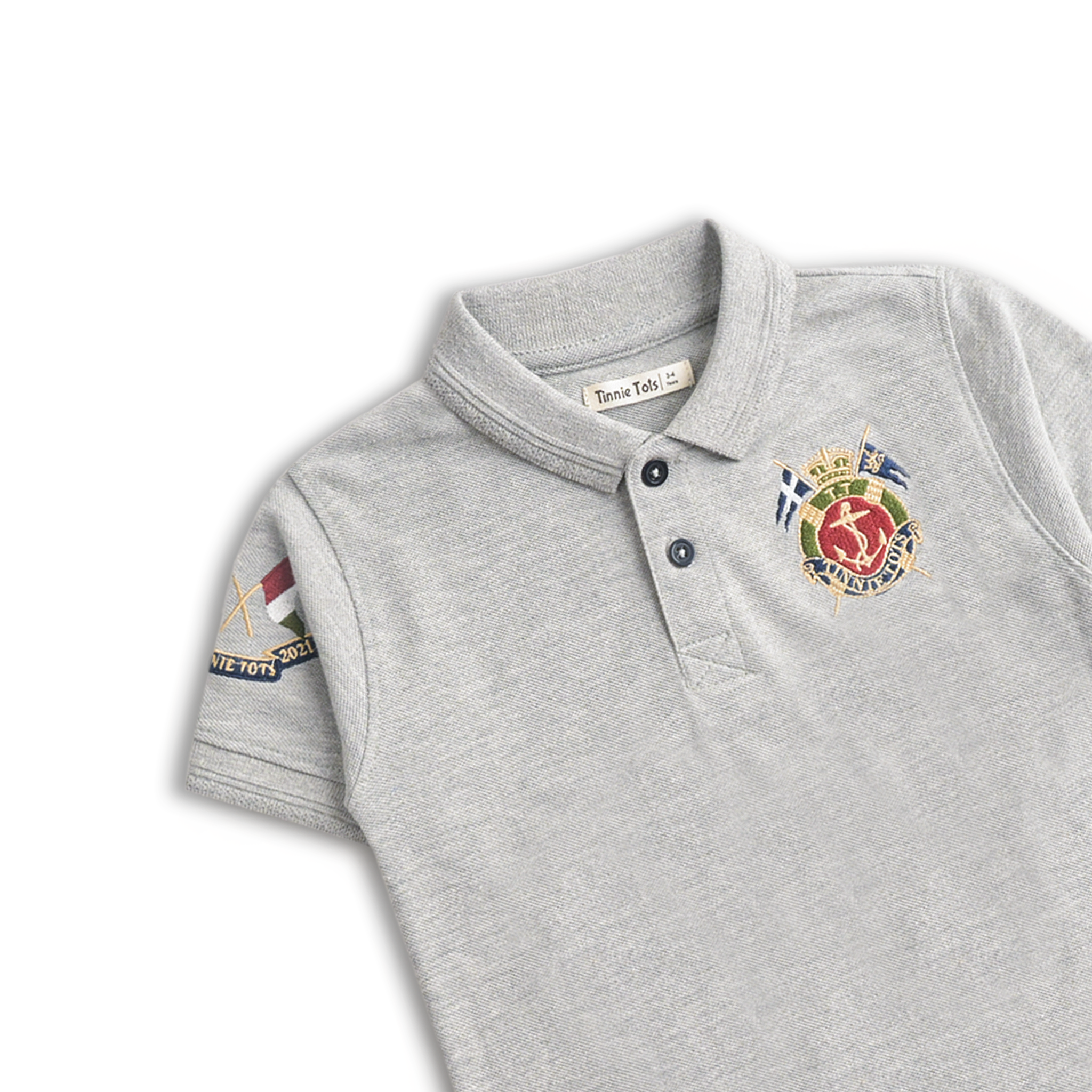 Grey & Olive Polo 2Pc Set