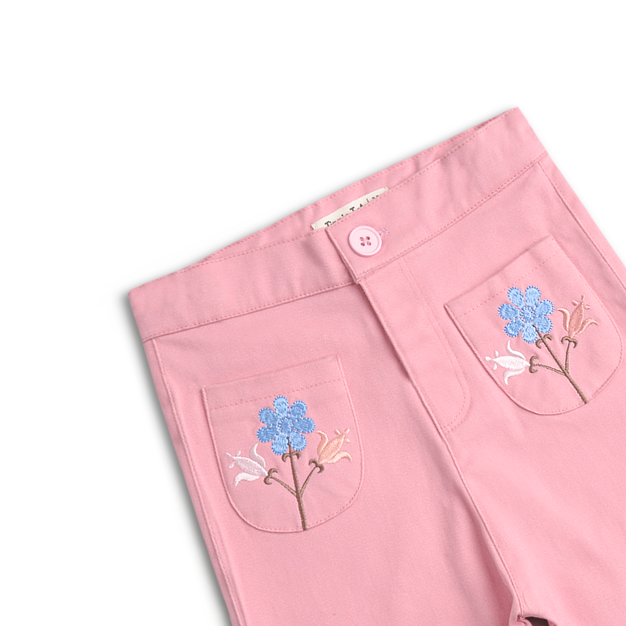 Pink Embroidered Shorts