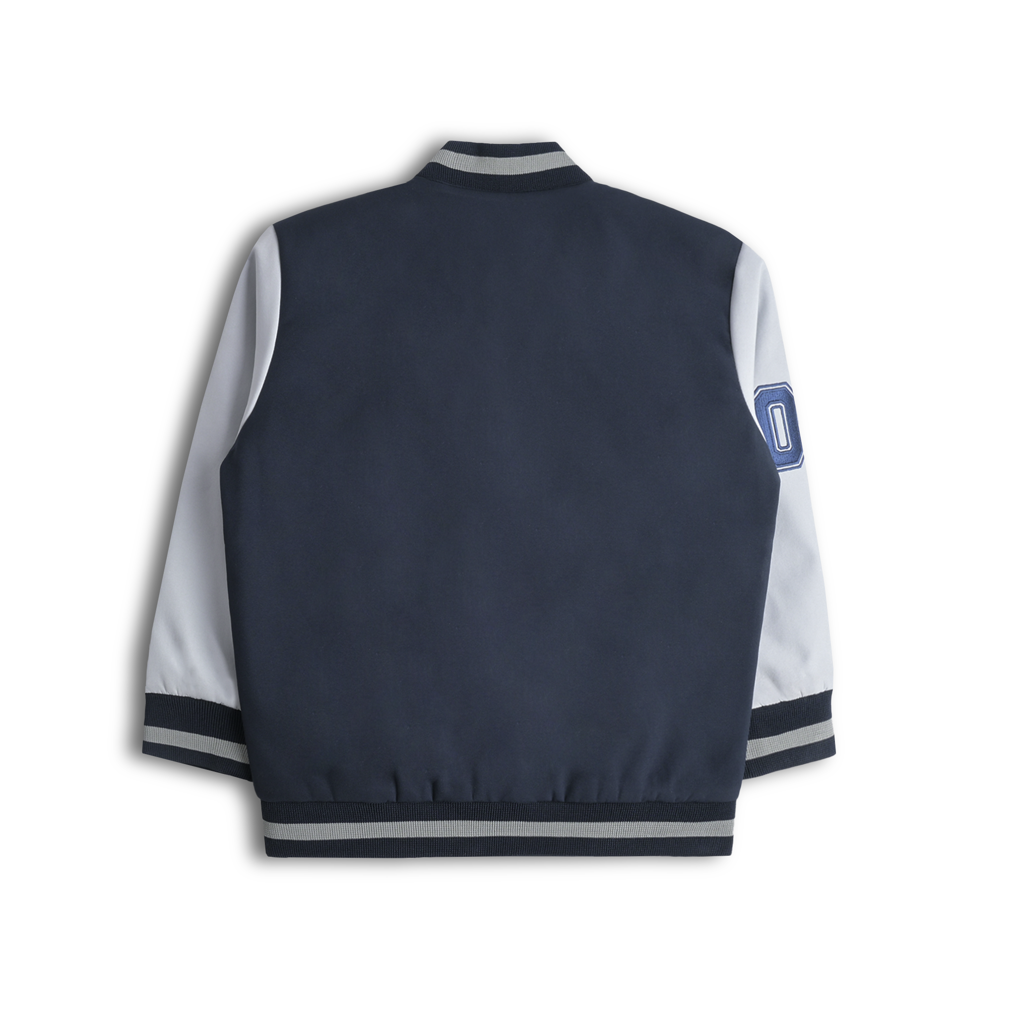 Navy & Grey Bomber Quilted Jacket