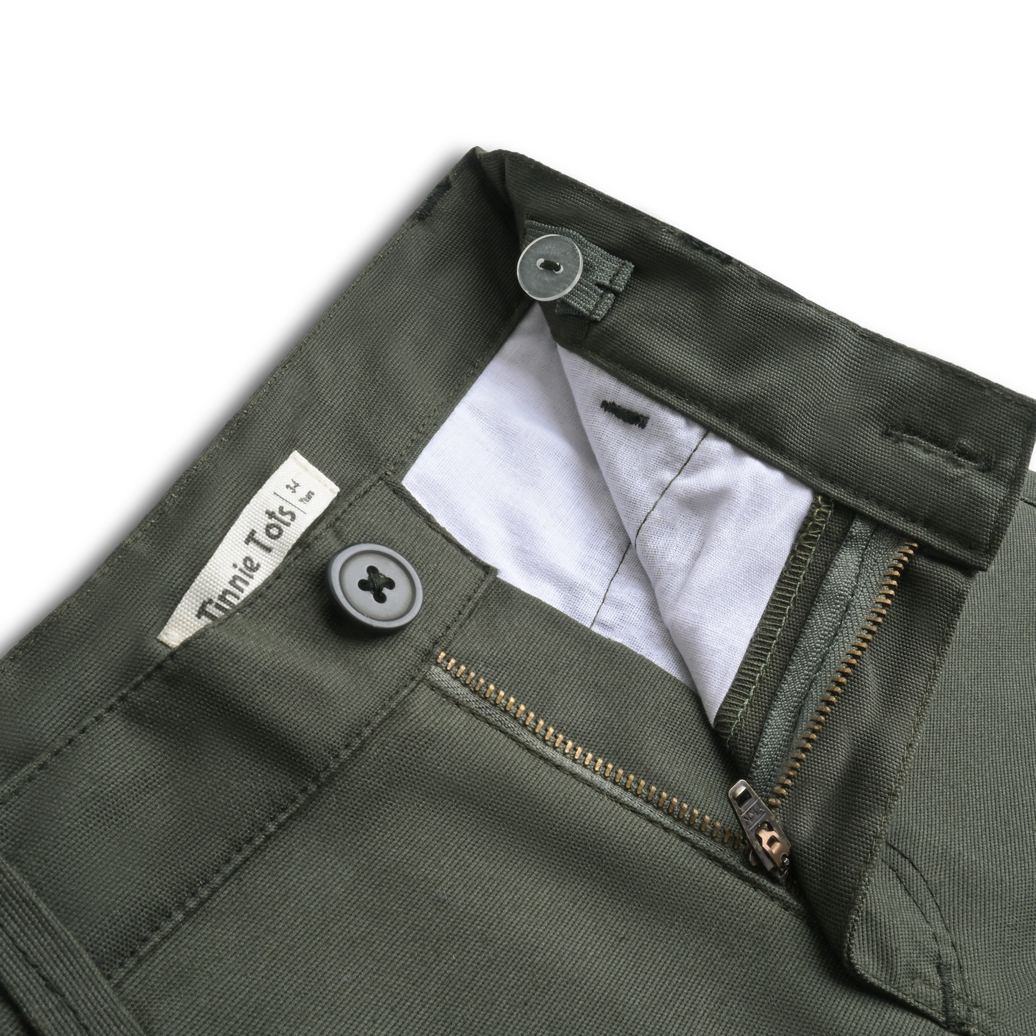 Military Green Winter Chino Pants