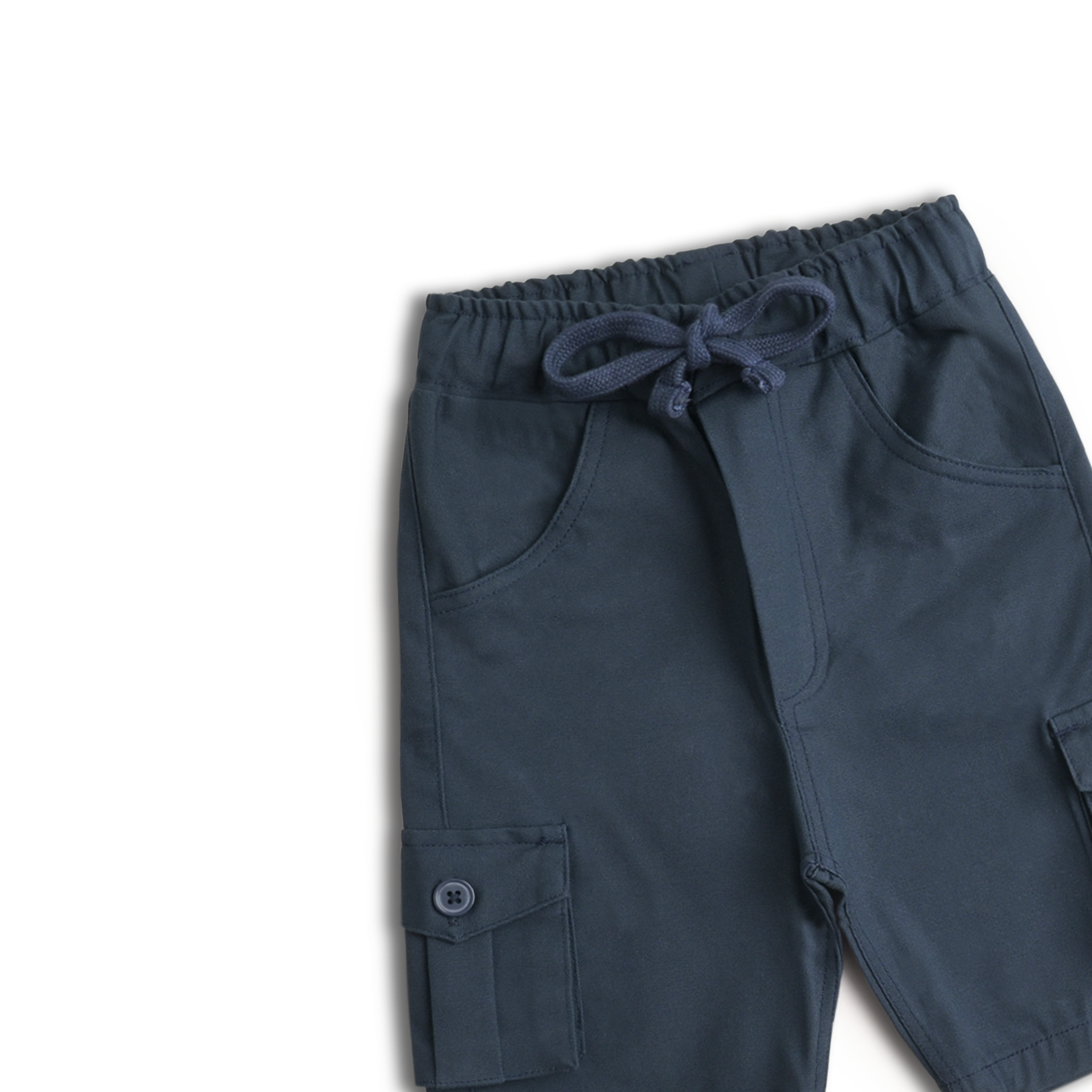 Blue Cargo Cotton Shorts