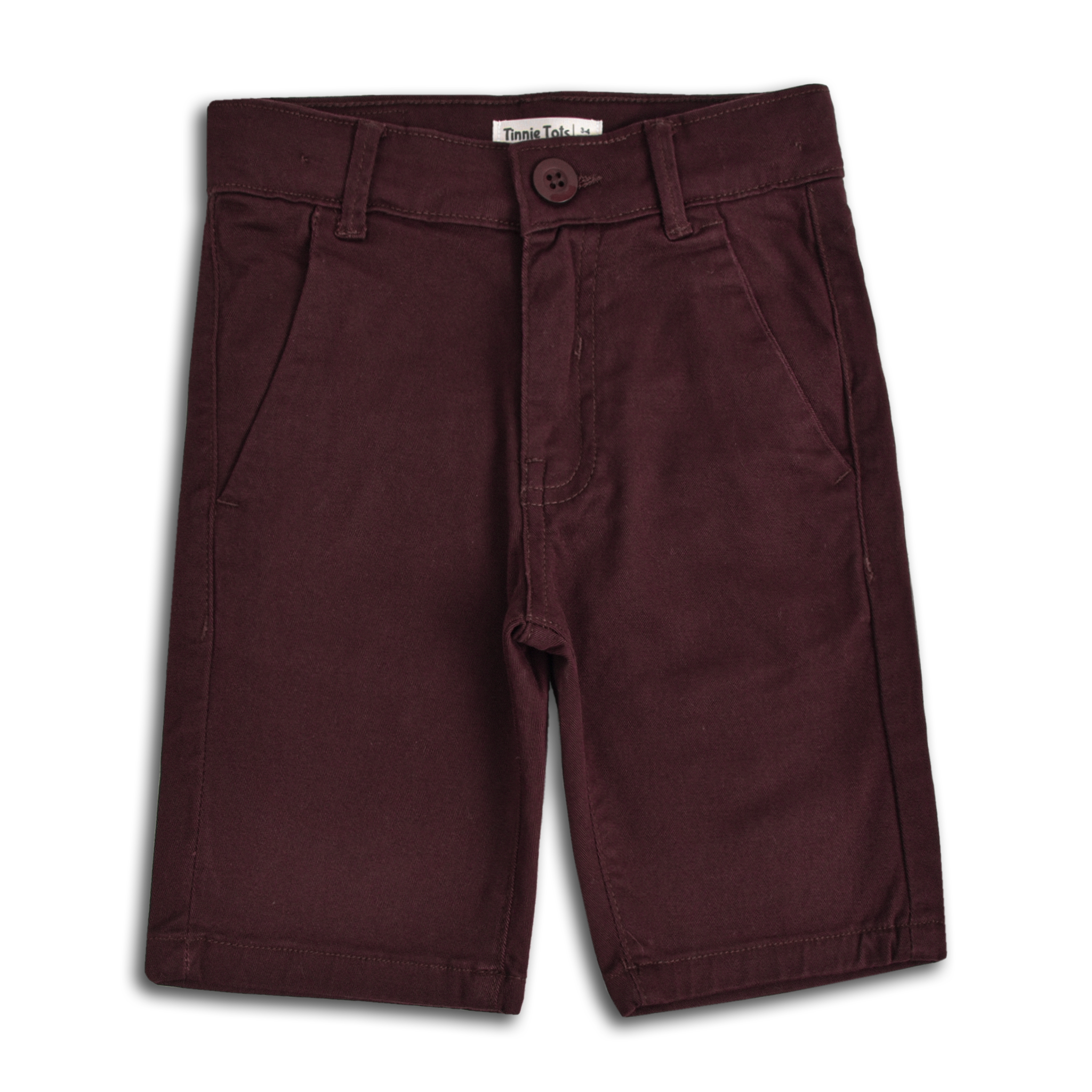 Burgundy Cotton Shorts