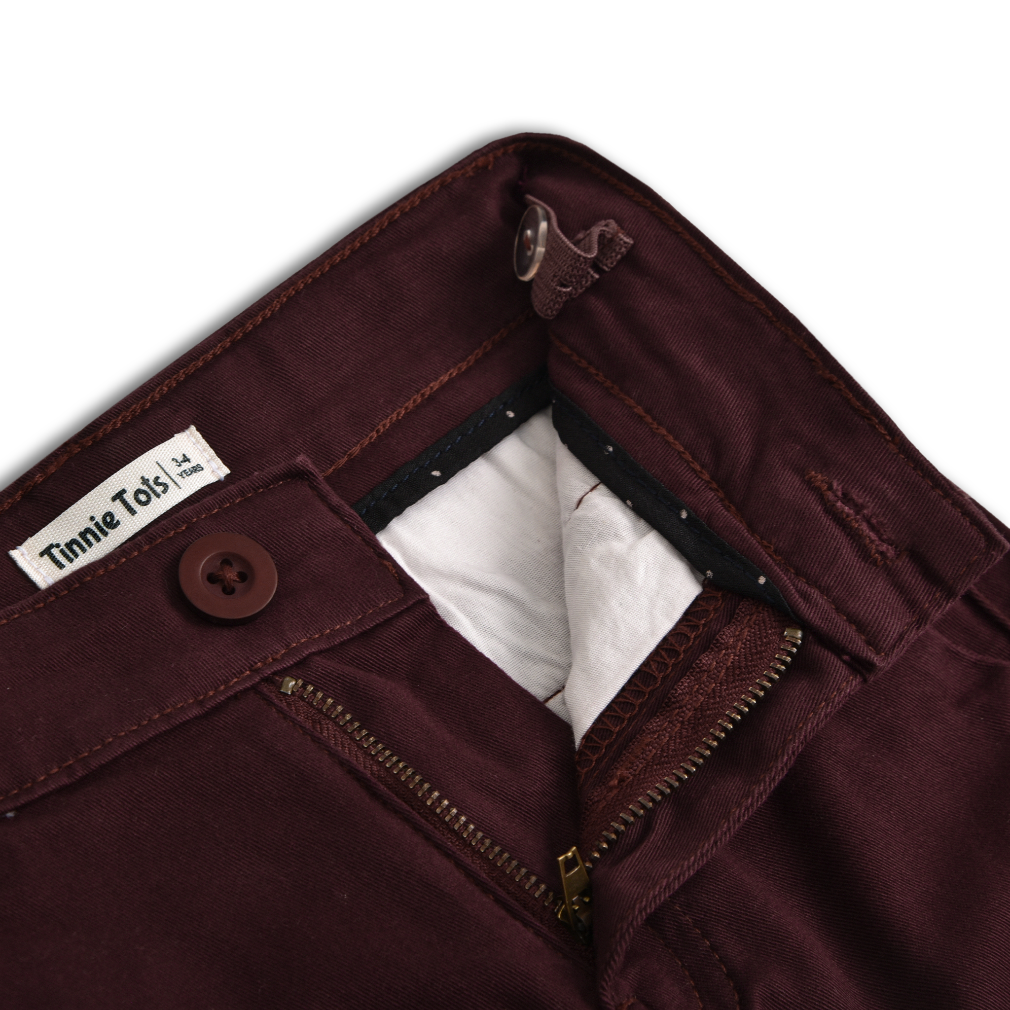 Burgundy Cotton Shorts