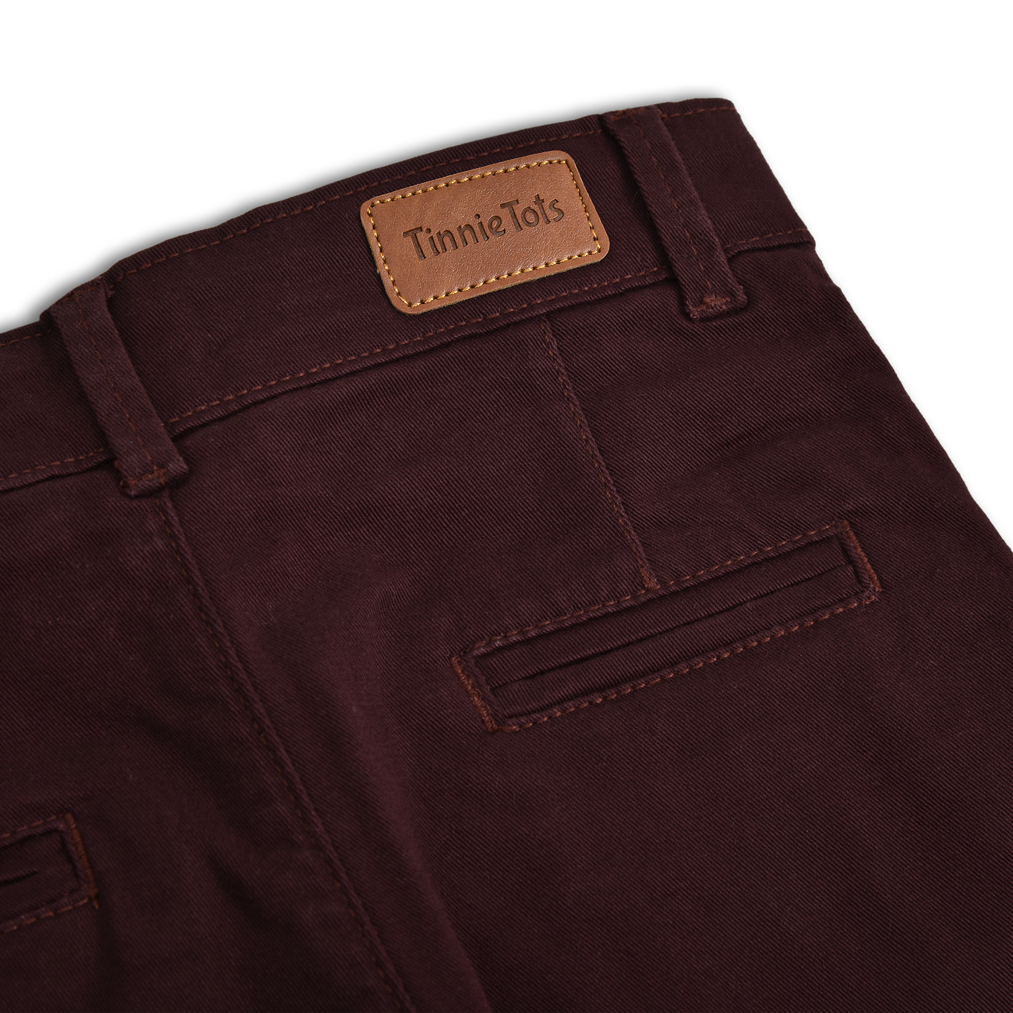 Burgundy Cotton Shorts