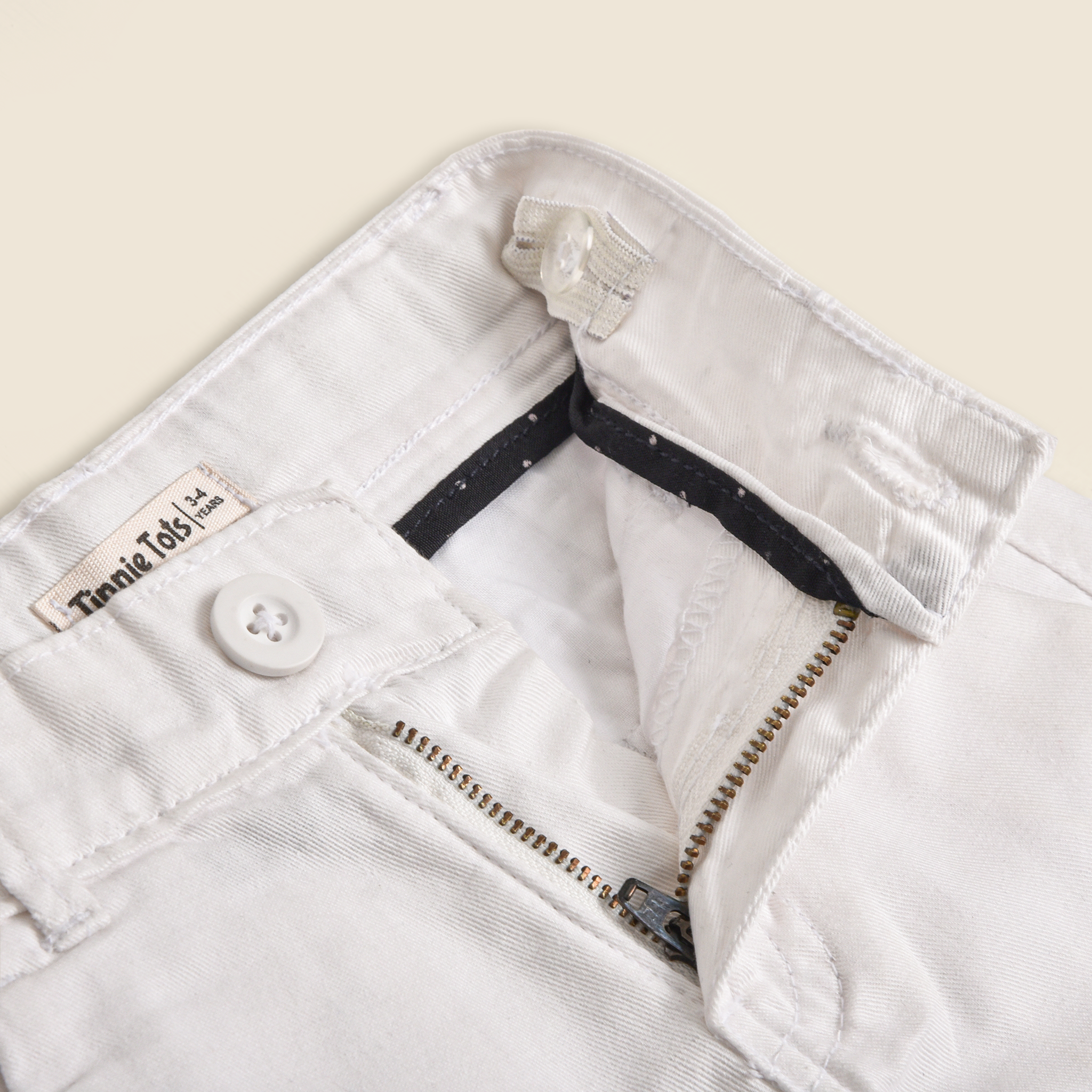 Pearl White Cotton Shorts